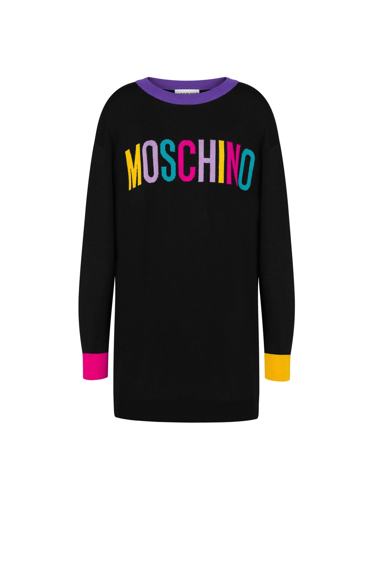 COLOR BLOCK KNIT DRESS BLACK 3