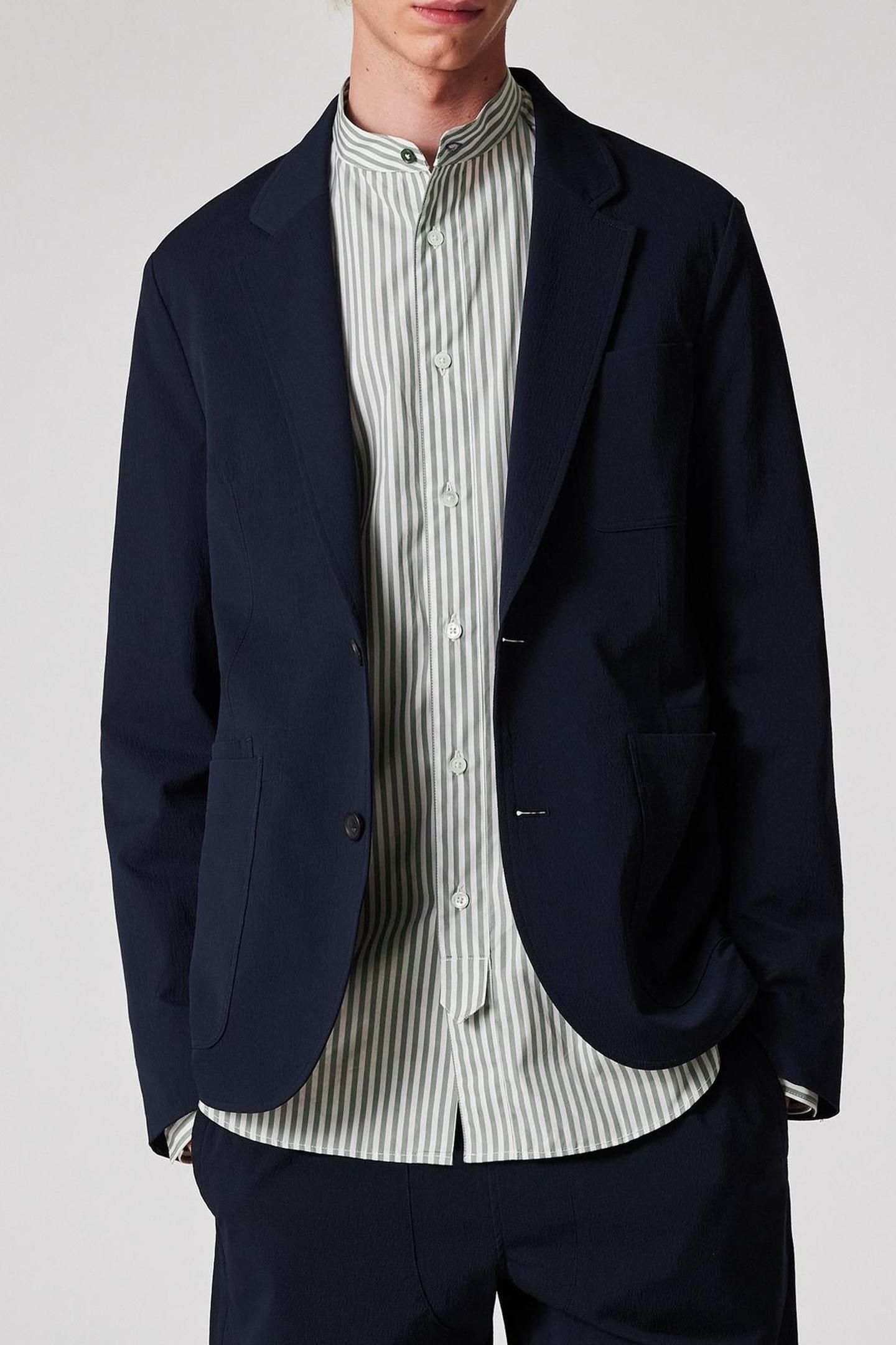 MENS CASUAL FIT 2 BTN JACKET NAVY 3