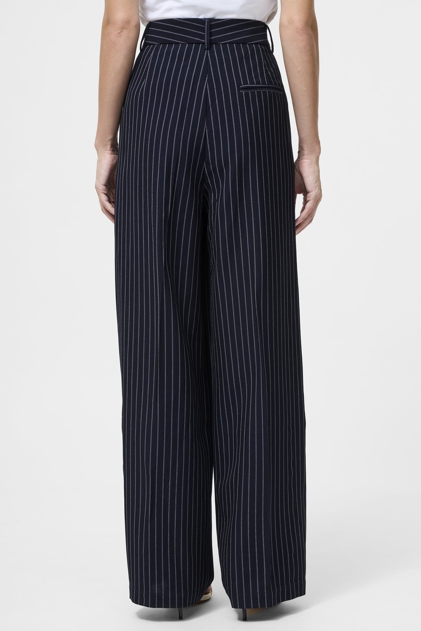 PINSTRIPE TAILORING TRSR NAVY/W.WHITE 2