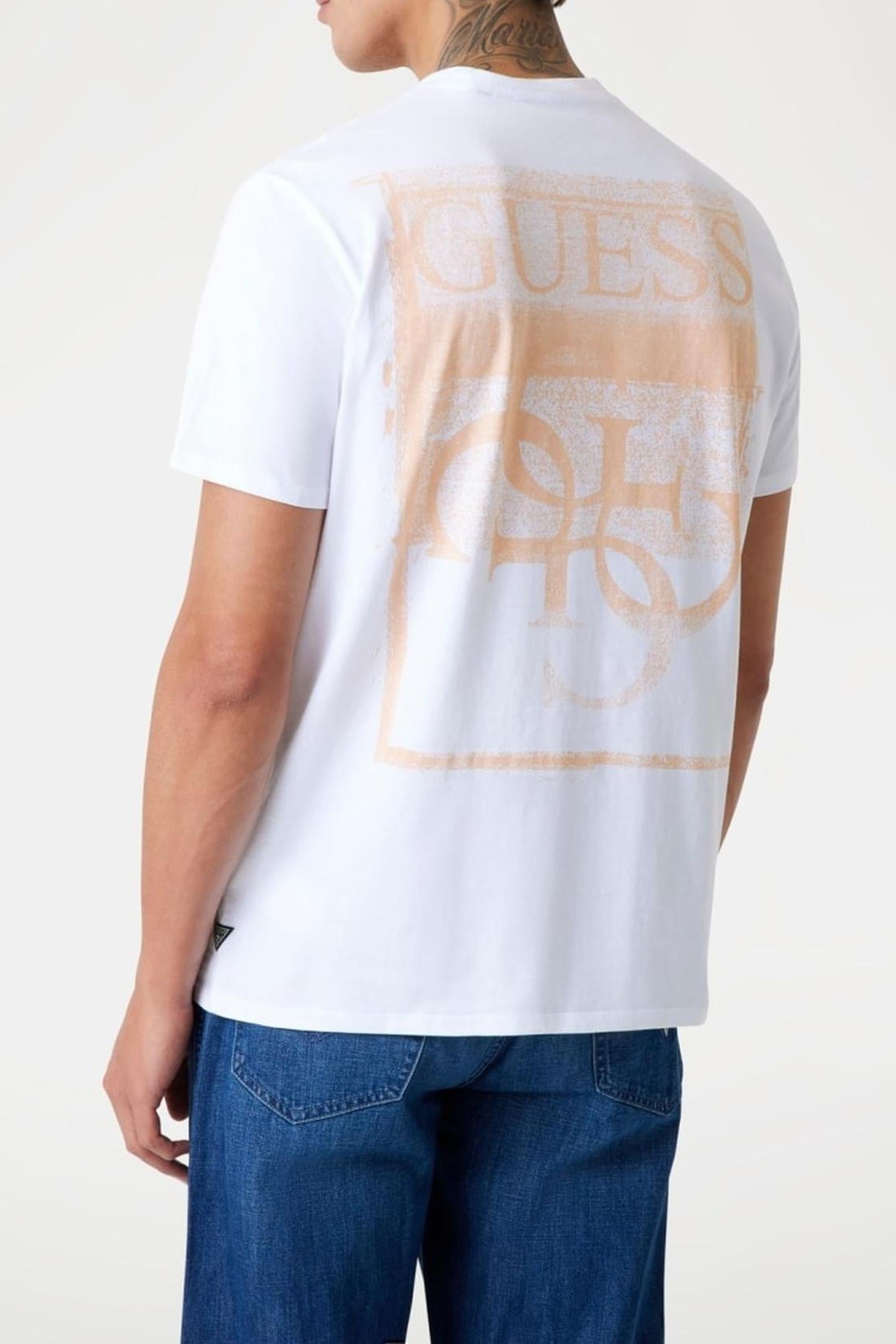 SS BSC PAINTERS TEE PURE WHITE/ENERGY PE 6