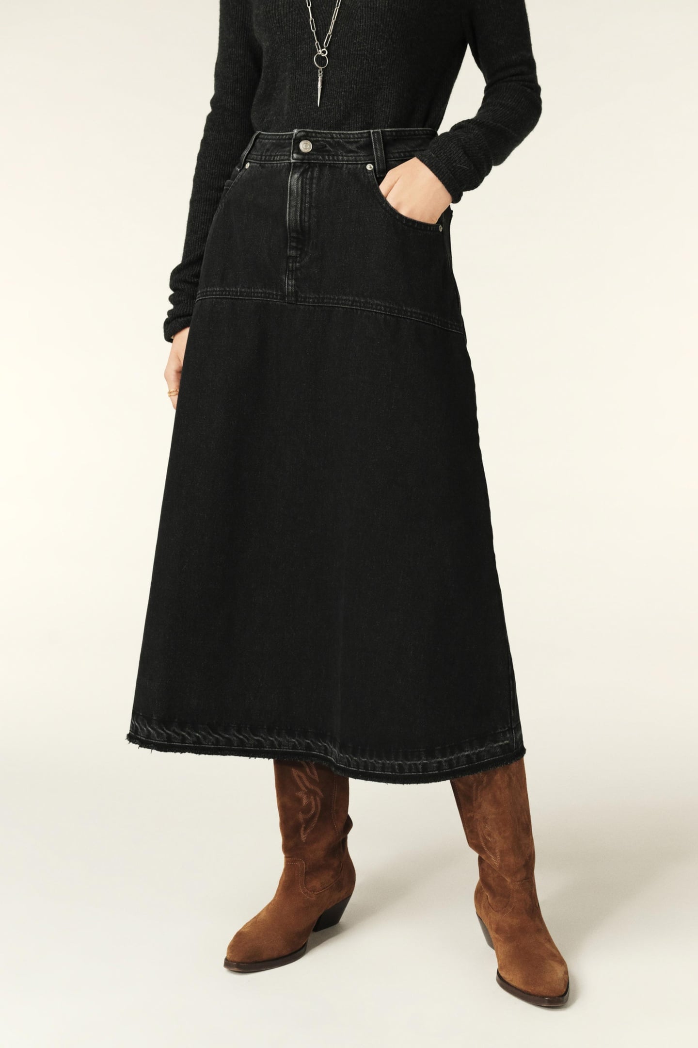 MID-LENGTH SKIRT BLACKSTONE 1
