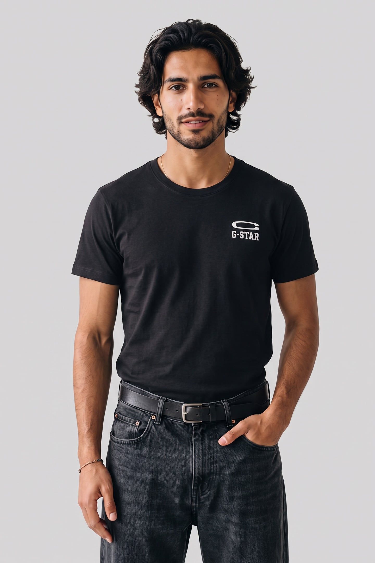 CHEST LOGO T-SHIRT BLACK 1