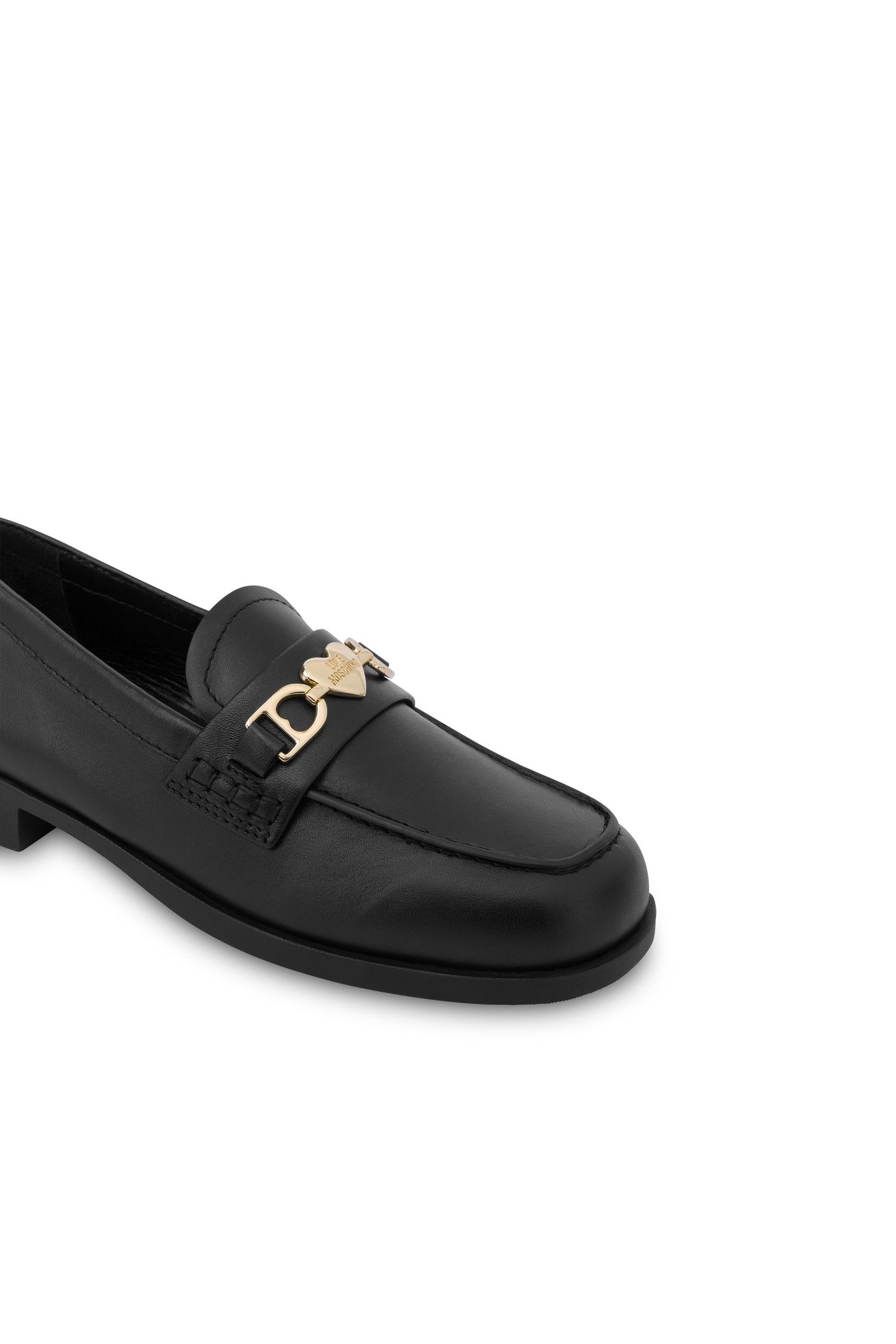 CALFSKIN VARSITY MOCCASINS BLACK 3