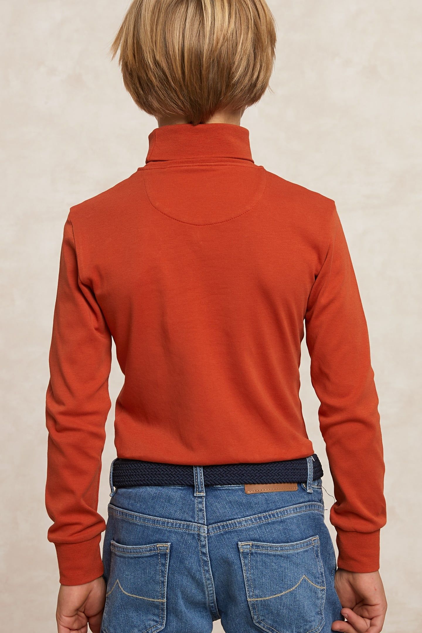 BASIC ROLL NECK T-SHIRT MUSTANG ORANGE 2