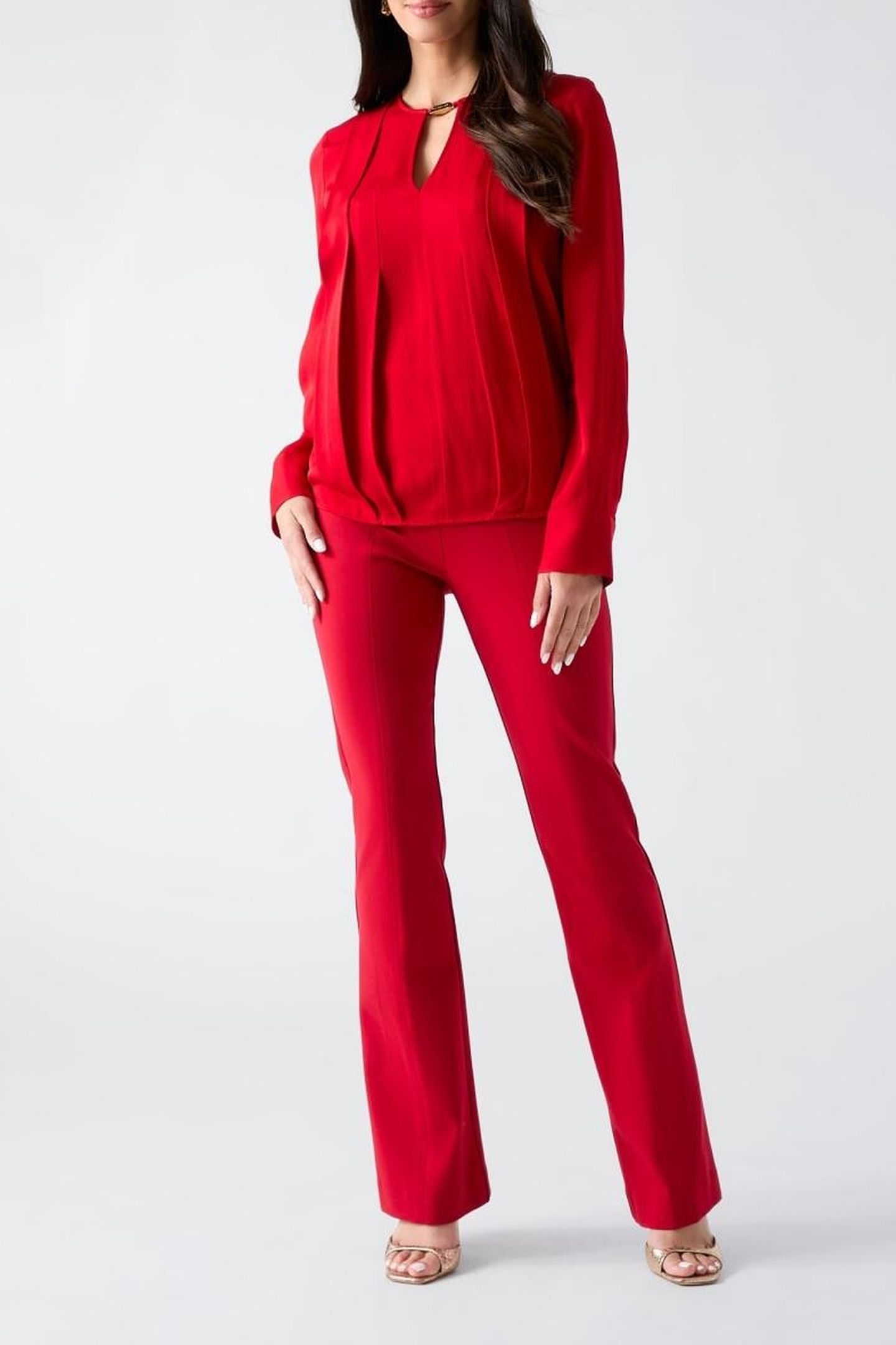 ANITA V NECK LS BLOU SAMBA RED VIBES 3