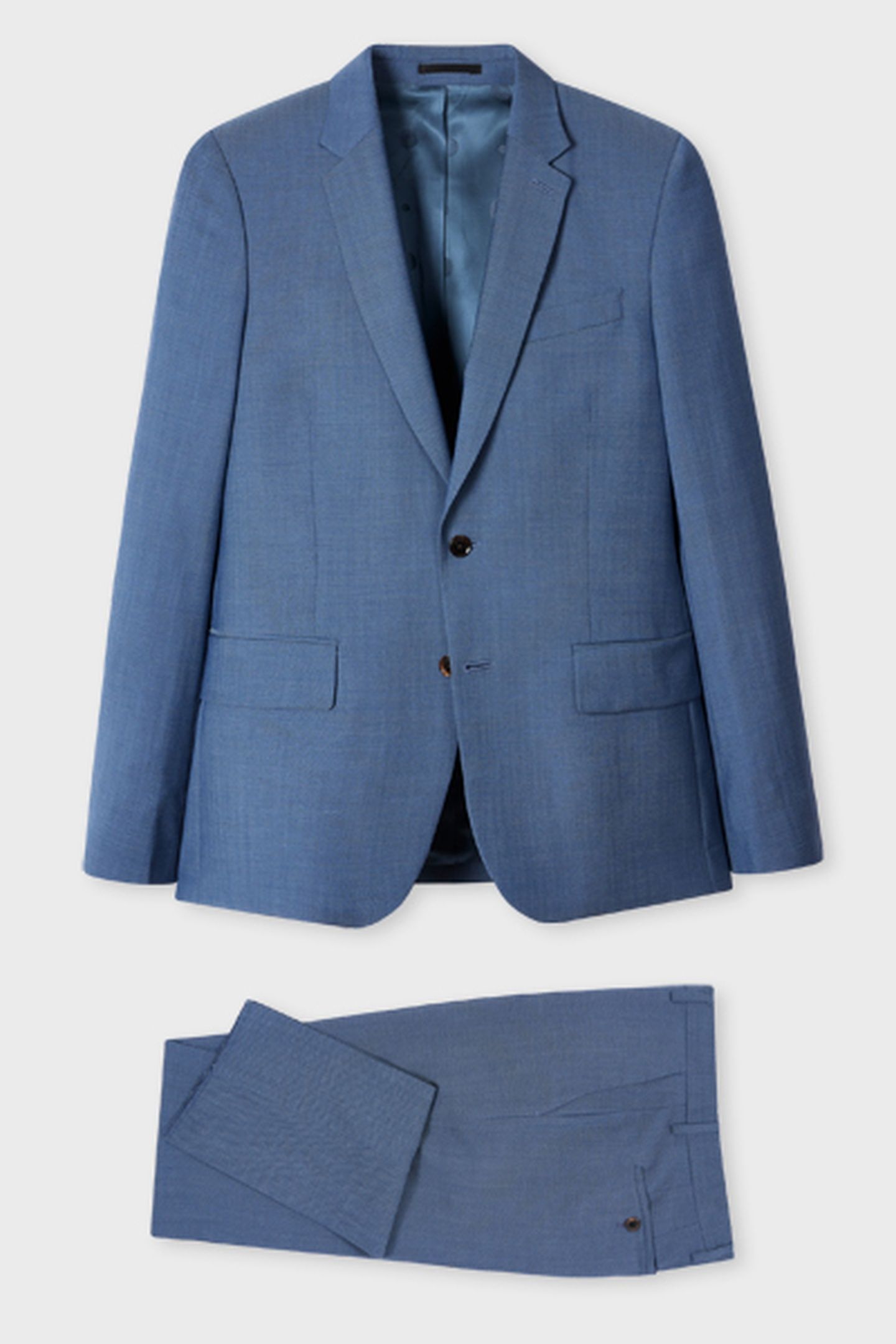 MENS TAILORED FIT 2 BUTTON SUIT BLUE 3