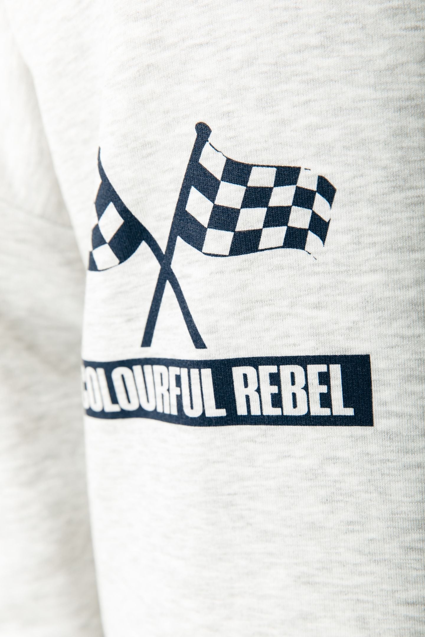 RACER LOGO DROPPED SHOULDER SWEAT LIGHT GREY 5