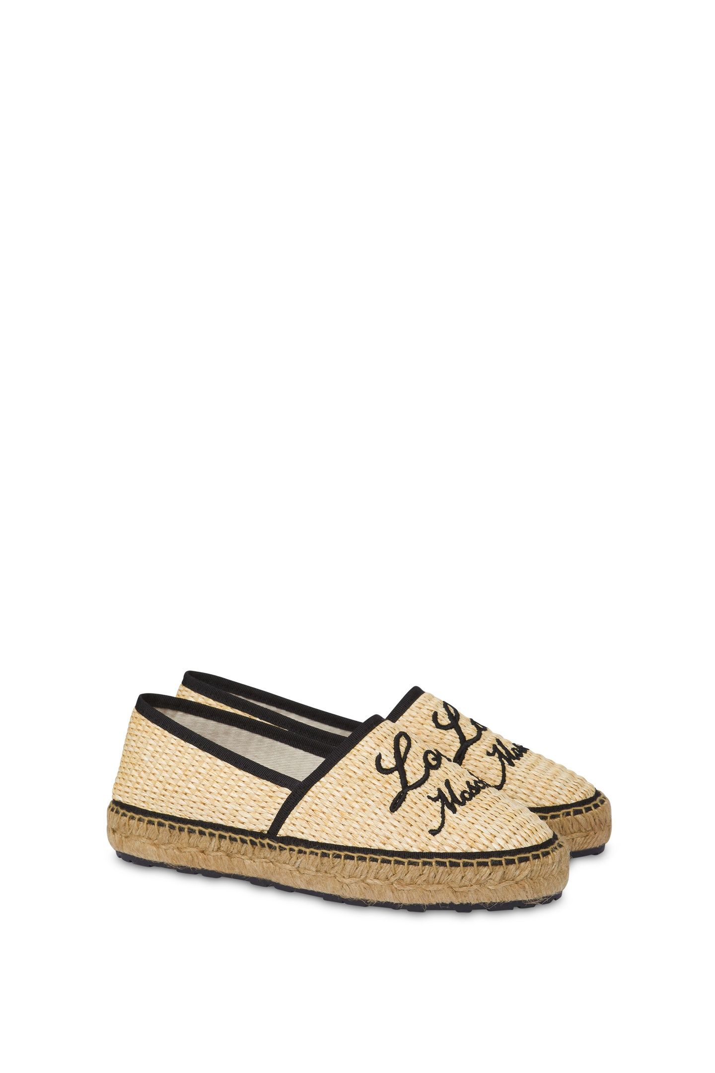 RAFFIA ESPADRILLES WITH EMBROIDERY BEIGE 2