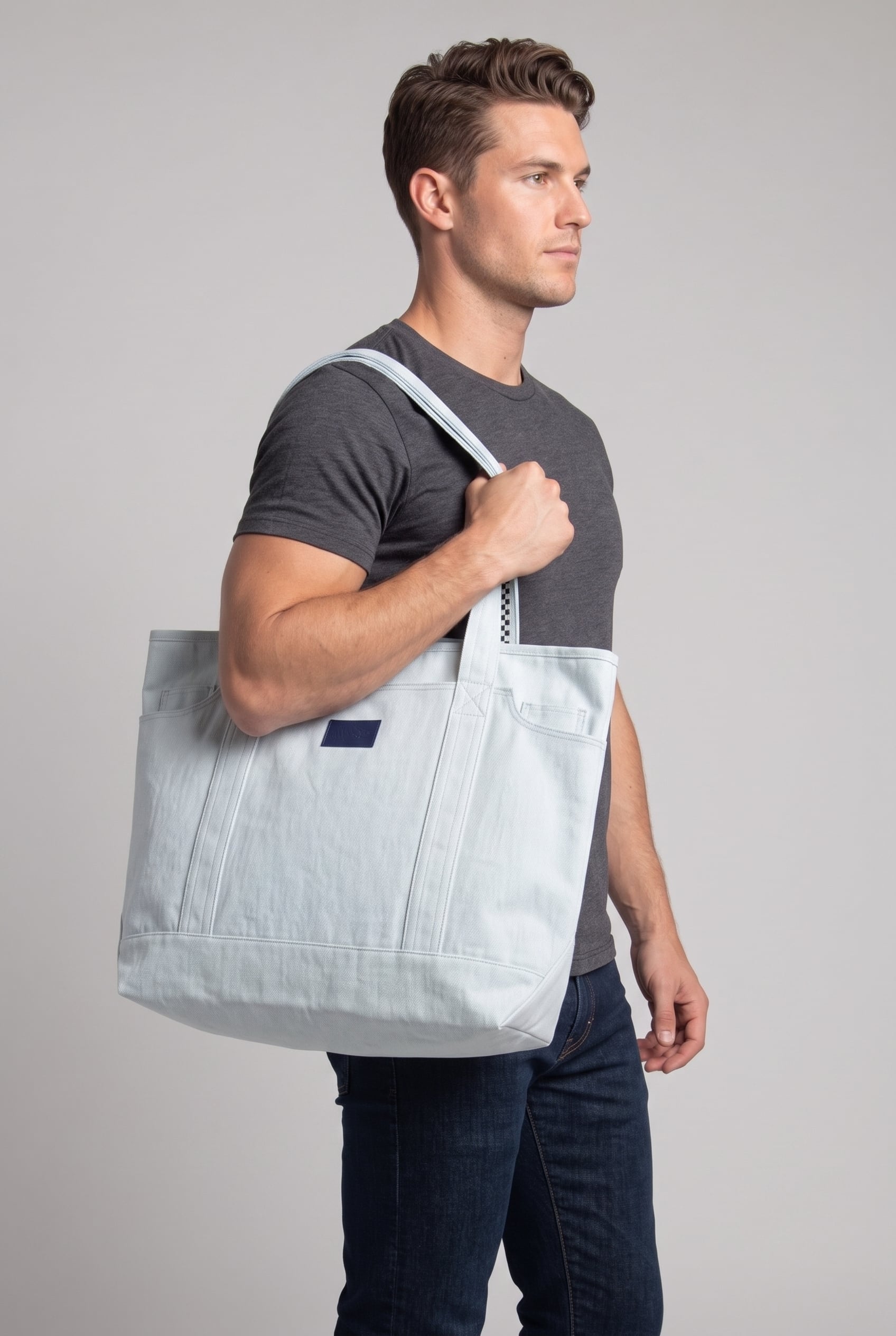 UNISEX LX PERGS TOTE BAG BLUE 3