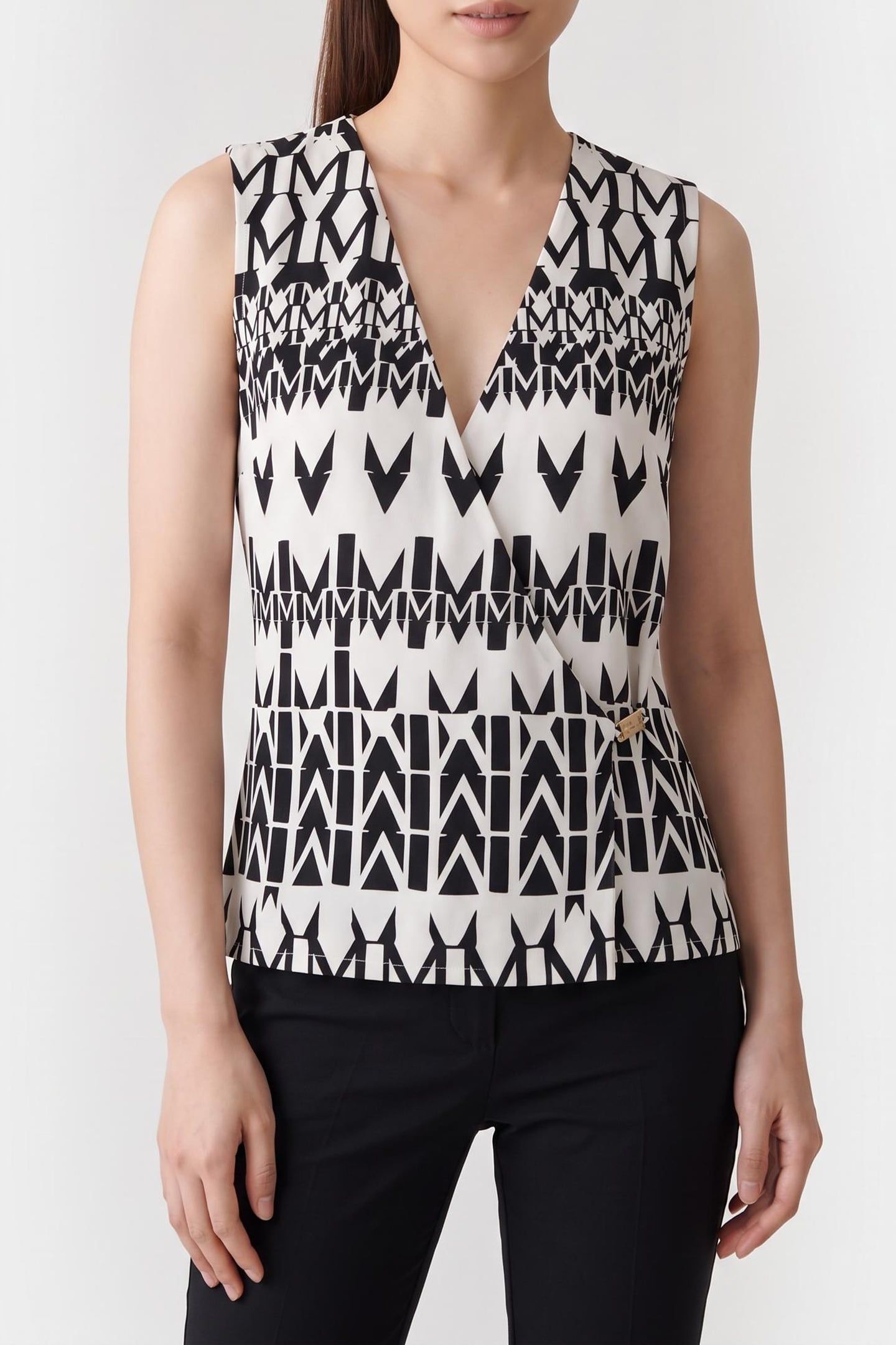 BRITNEY WRAP W/ CHAI GEOMETRIC MONOGRAM B 1