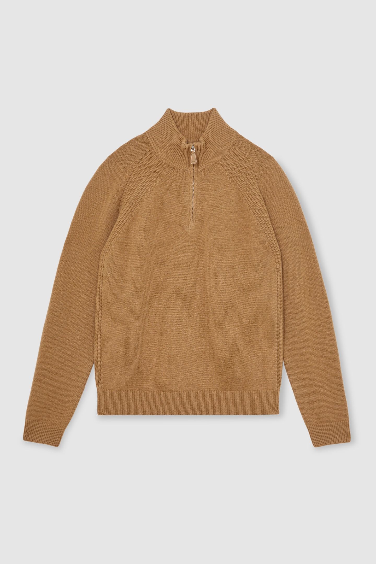 LS HALF ZIP JUMPER CAMEL 4