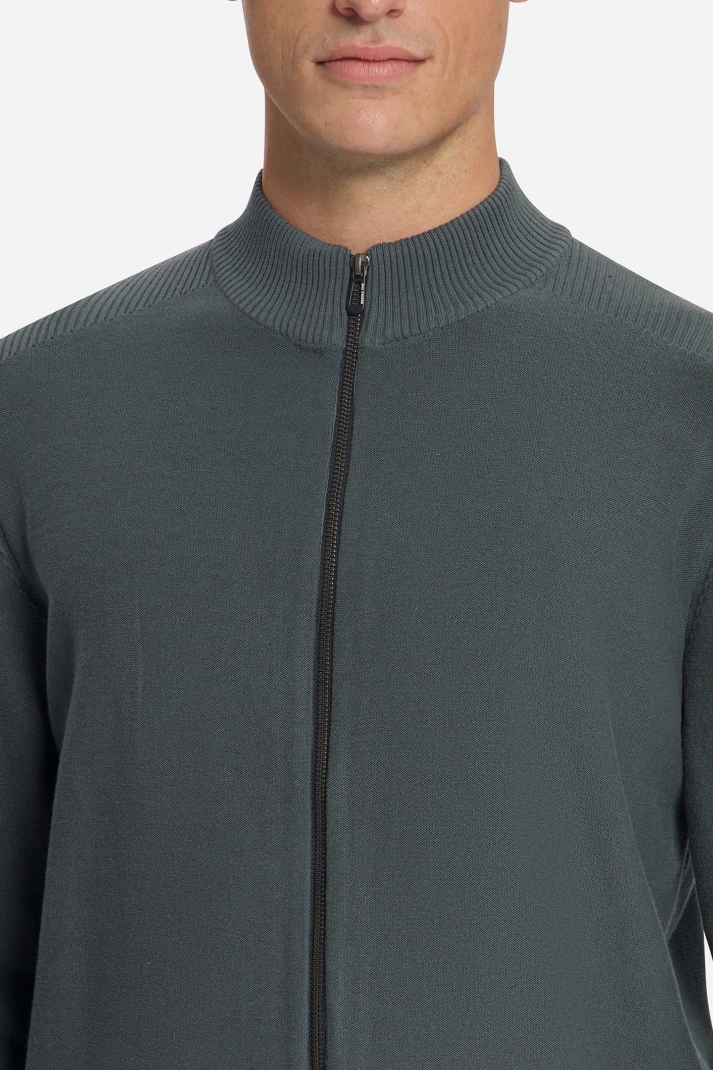 PULLOVER FULL ZIP SHOULDER DETAIL DARK STEEL 7