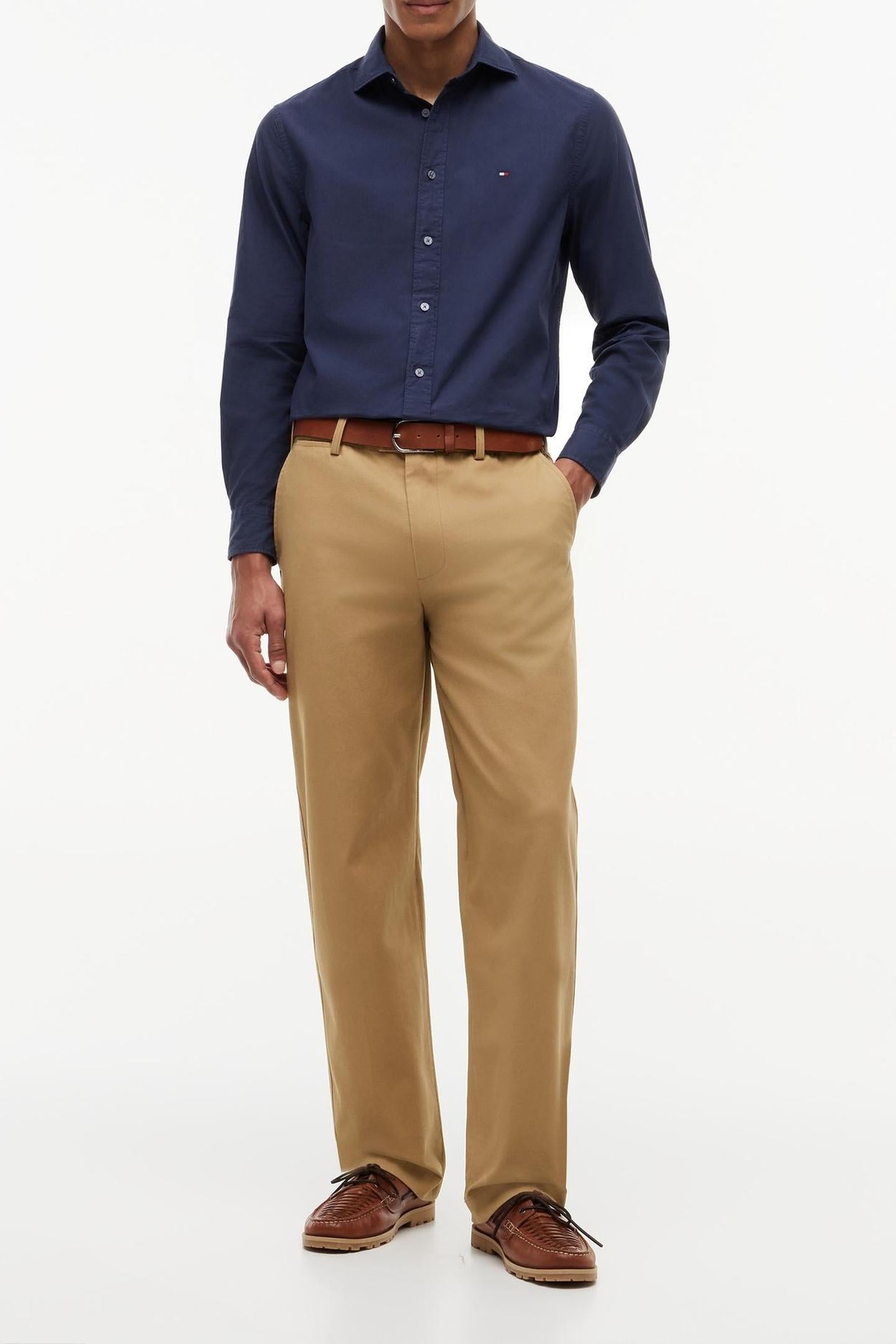 REGULAR FIT WASHED POPLIN SHIRT CARBON NAVY 4