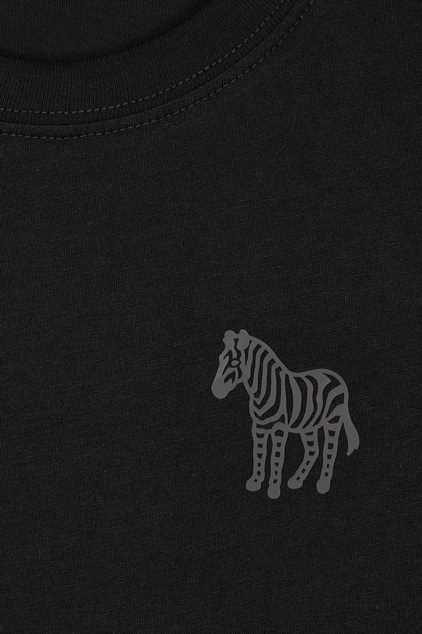 MENS REG FIT T SHIRT ZEBRA BLACK 3