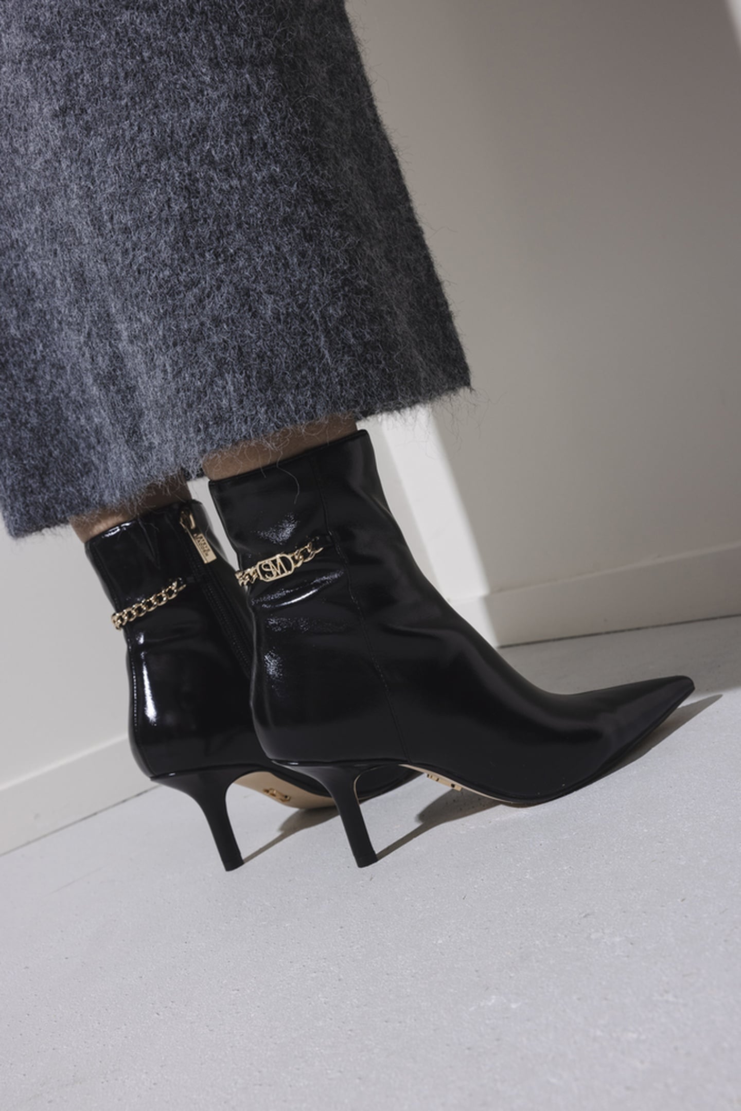 LULAH BOOTIES BLACK LEATHER 8