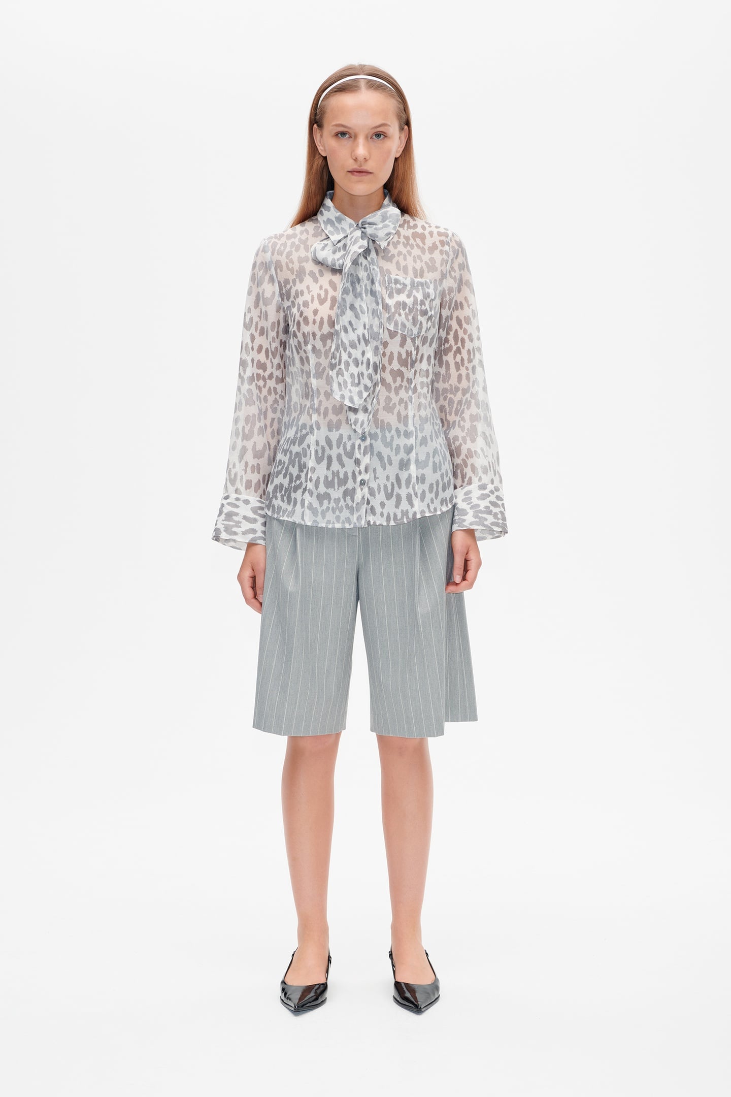 MIRANDA SHIRT GREY OFFICE LEOPARD 2
