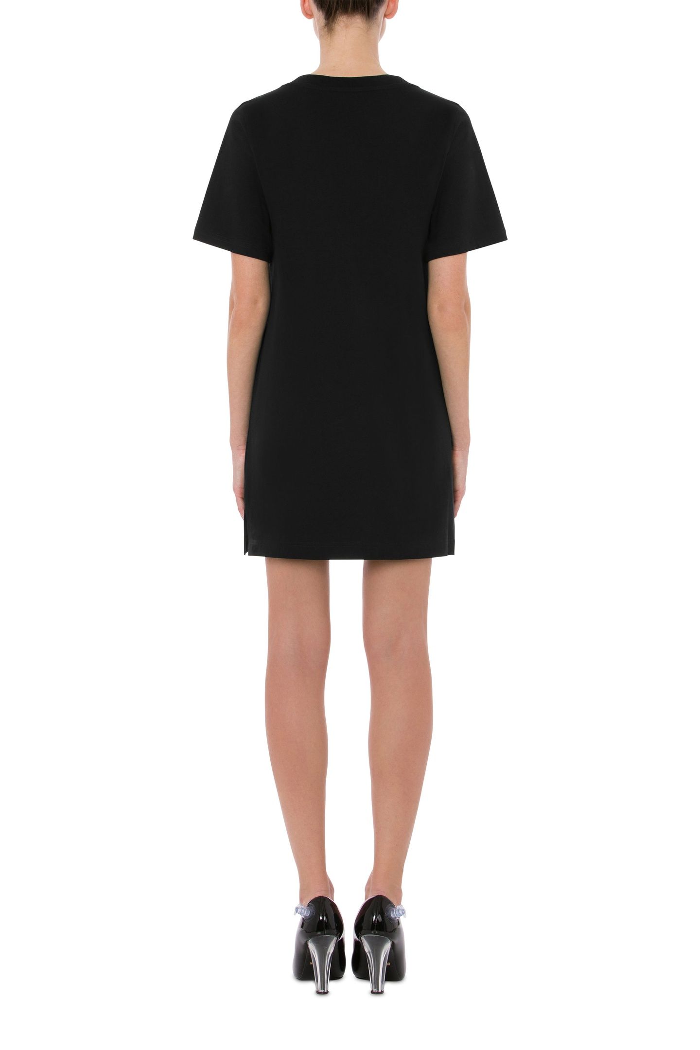 INFLATABLE TEDDY BEAR ORGANIC JERSEY DRESS BLACK 2