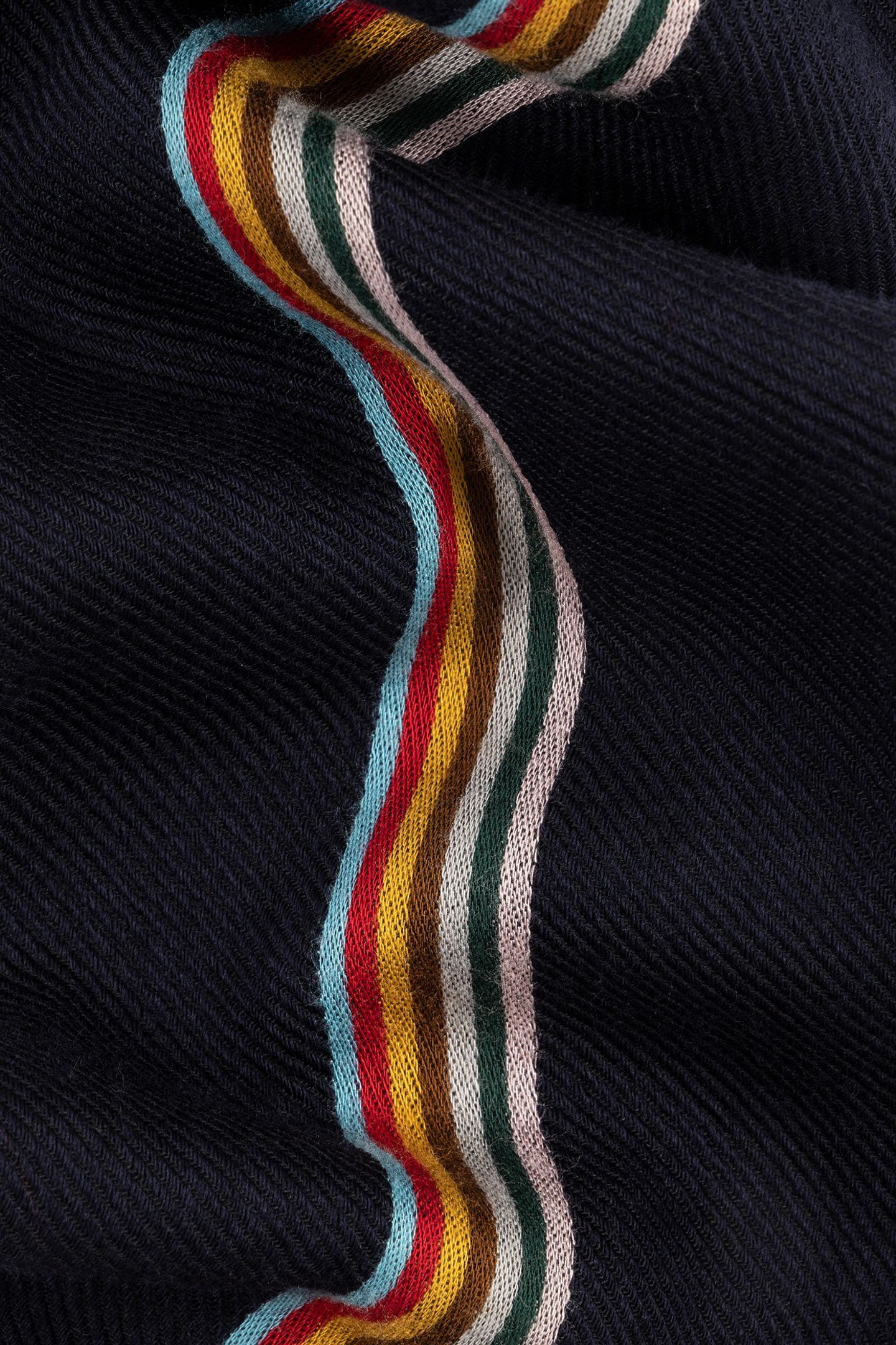 MEN SCARF SKINNY SIGNTR NAVY 6