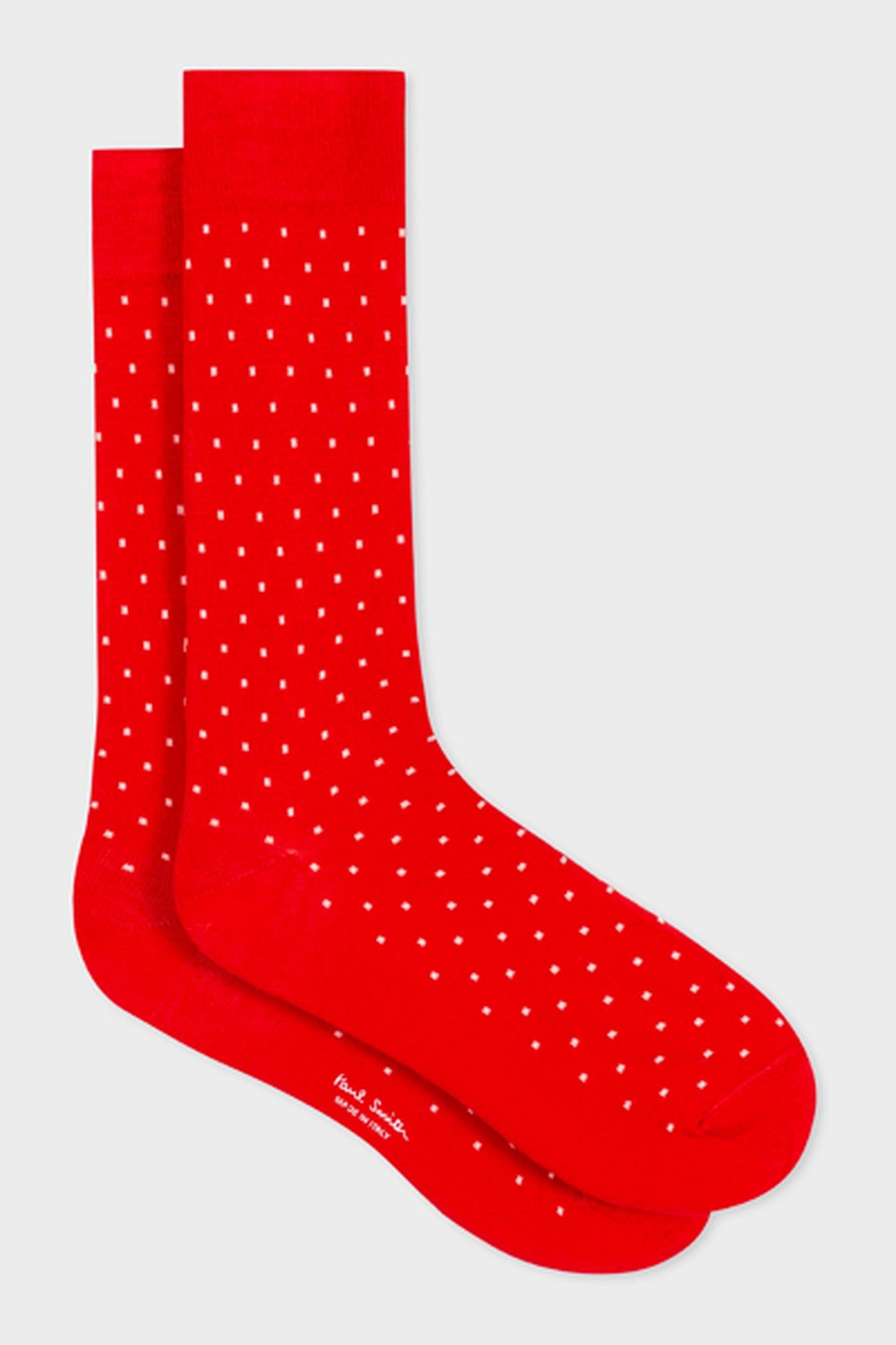 MEN SOCK PIN DOT RED 3