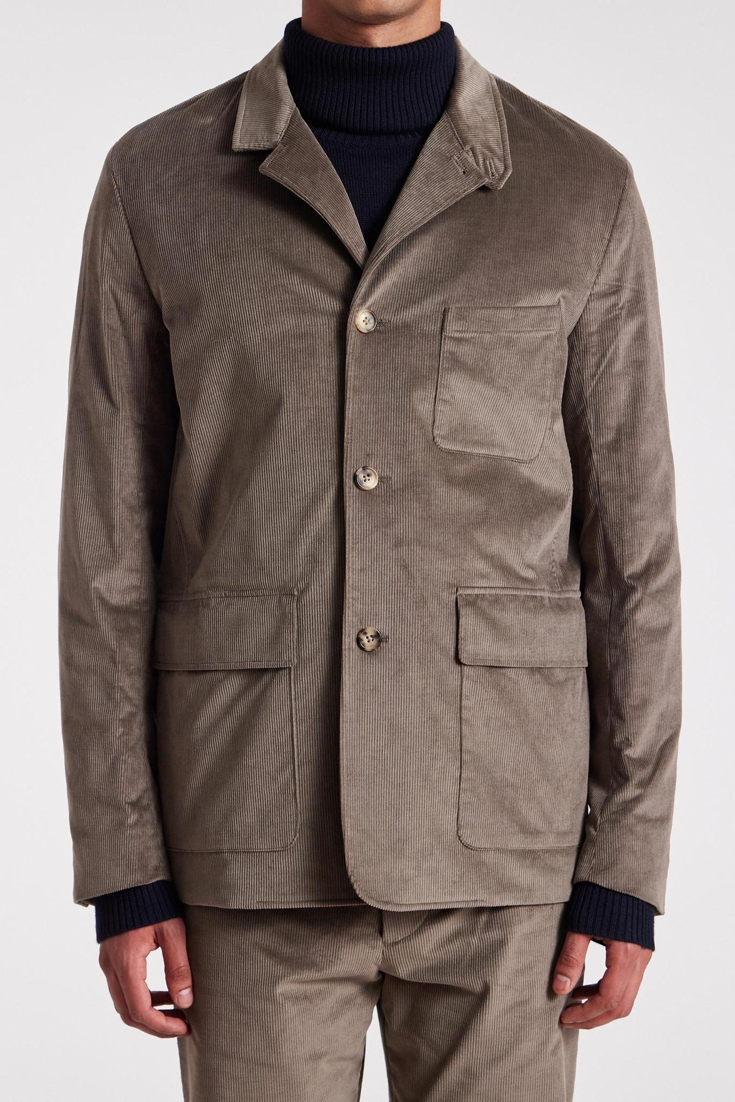 MENS 4BTN WADDED JACKET GREY 1