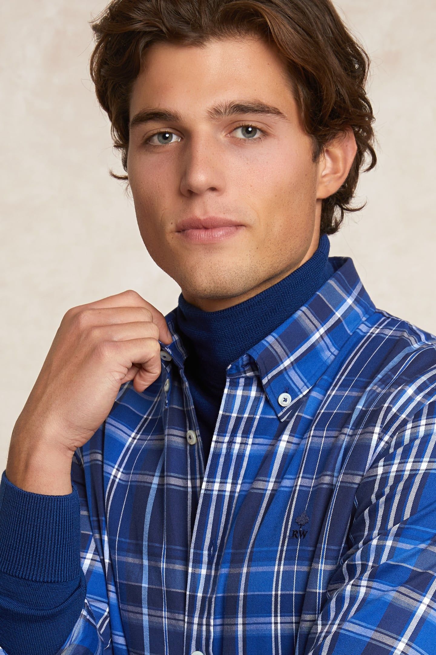 CHECKED FLANNEL SHIRT BLUE/GREY 4