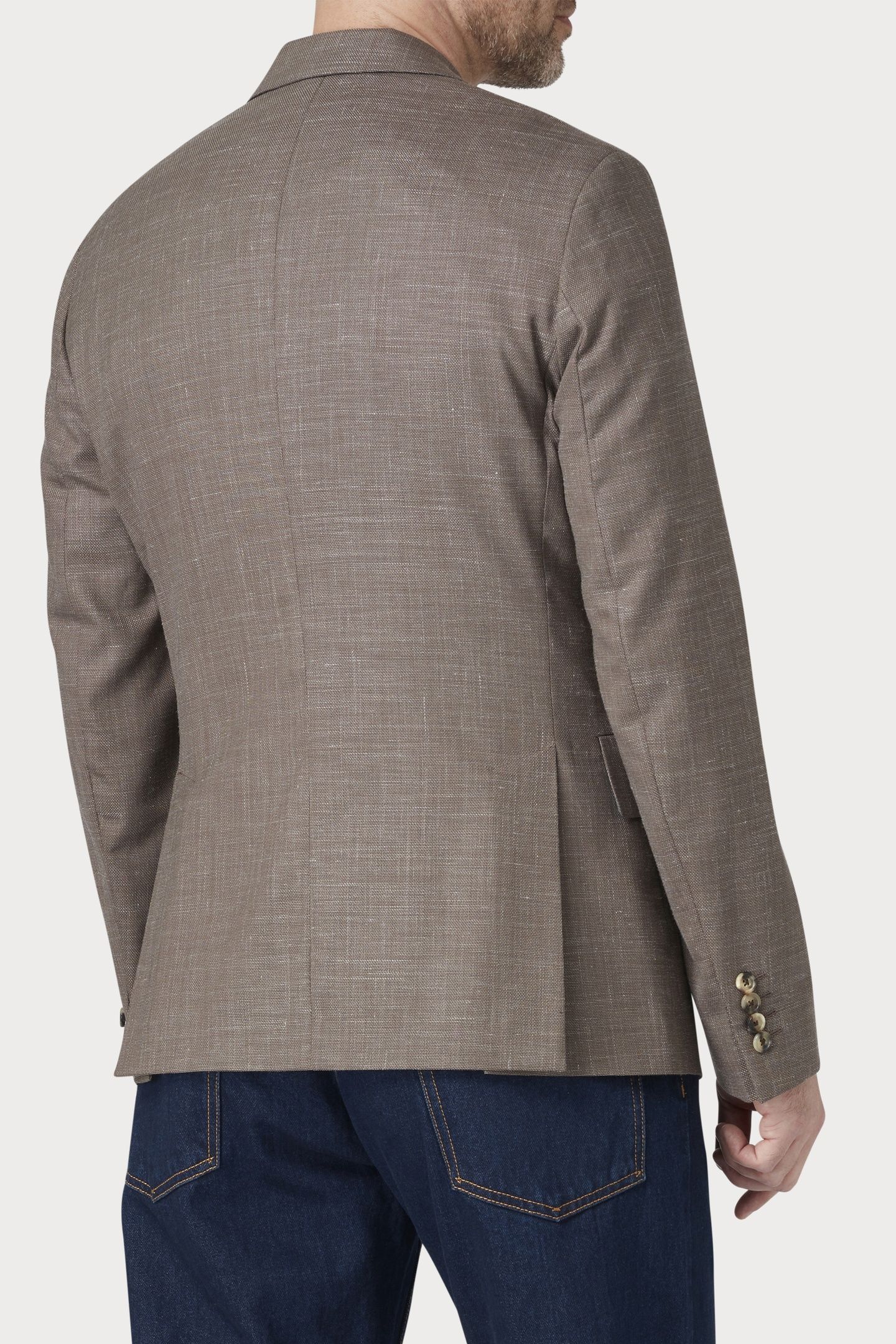MENS 2 BUTTON JACKET MEDIUM BEIGE 2