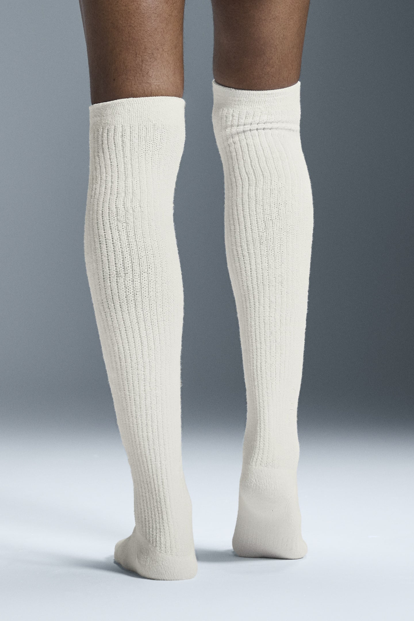 TERRY SOCK KNEE HIGH 1 UNISEX IVORY 4