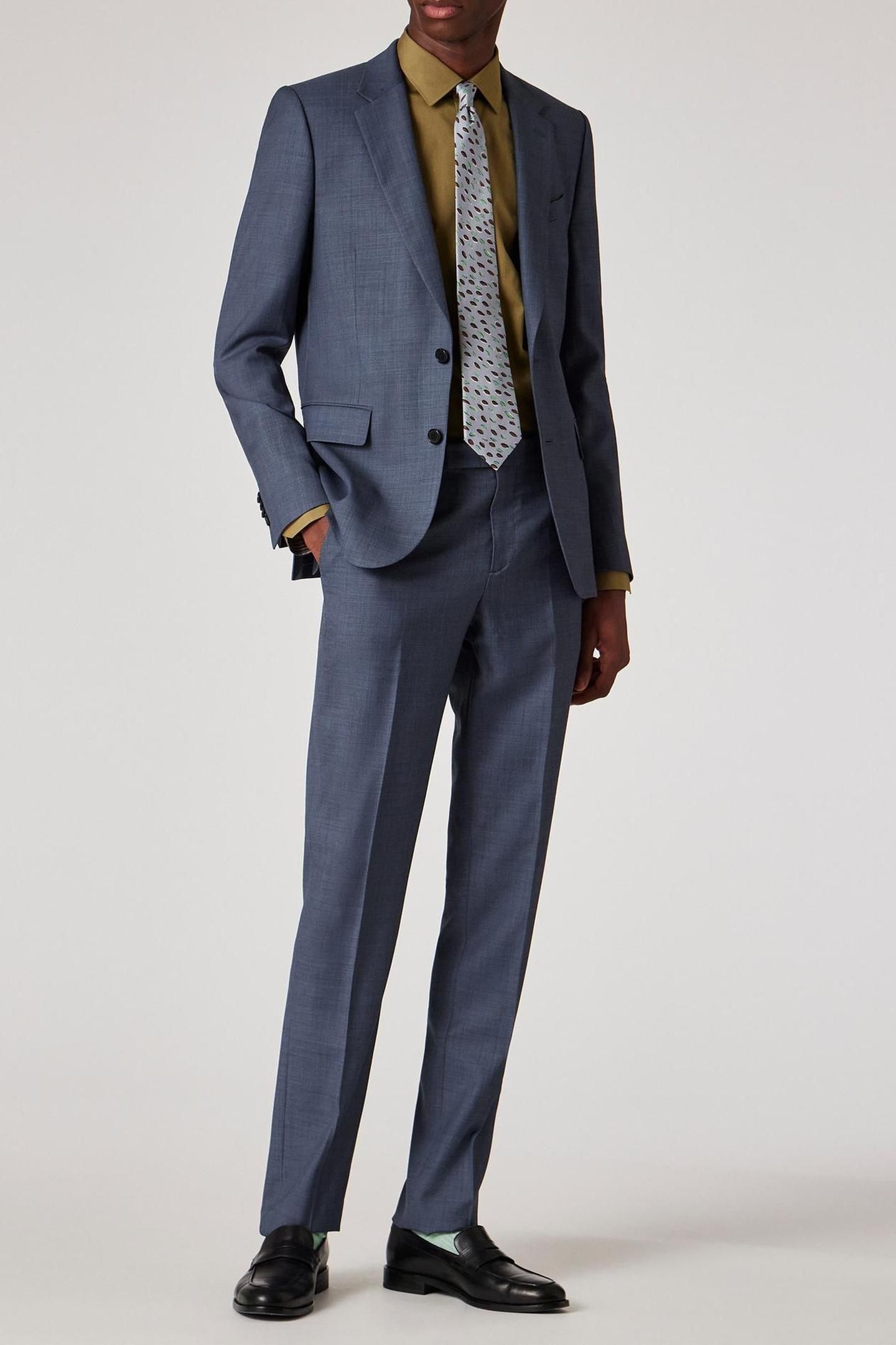 MENS TAILORED FIT 2 BUTTON SUIT BLUE 1
