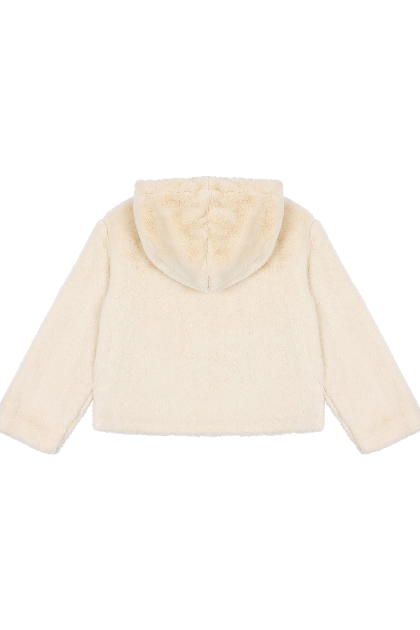 GIRL'S LOGO EMBROIDERY HOODED JACKET WHITE 2