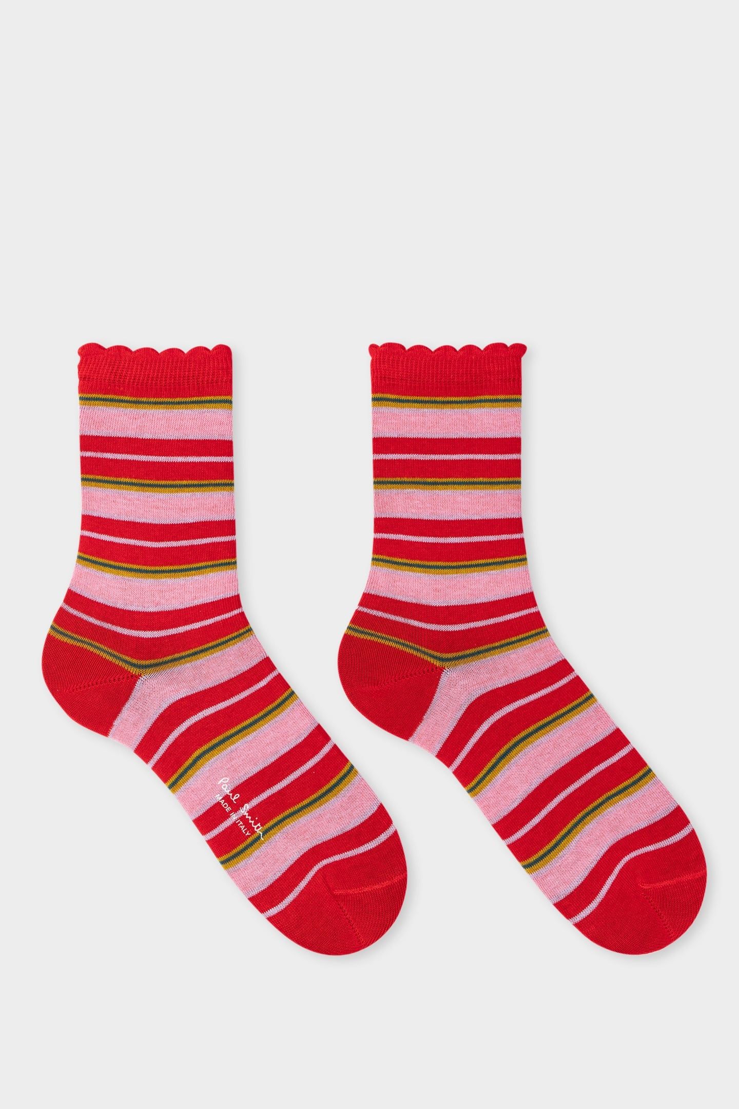 WOMEN SOCK EMILIA STRIPE RED 1