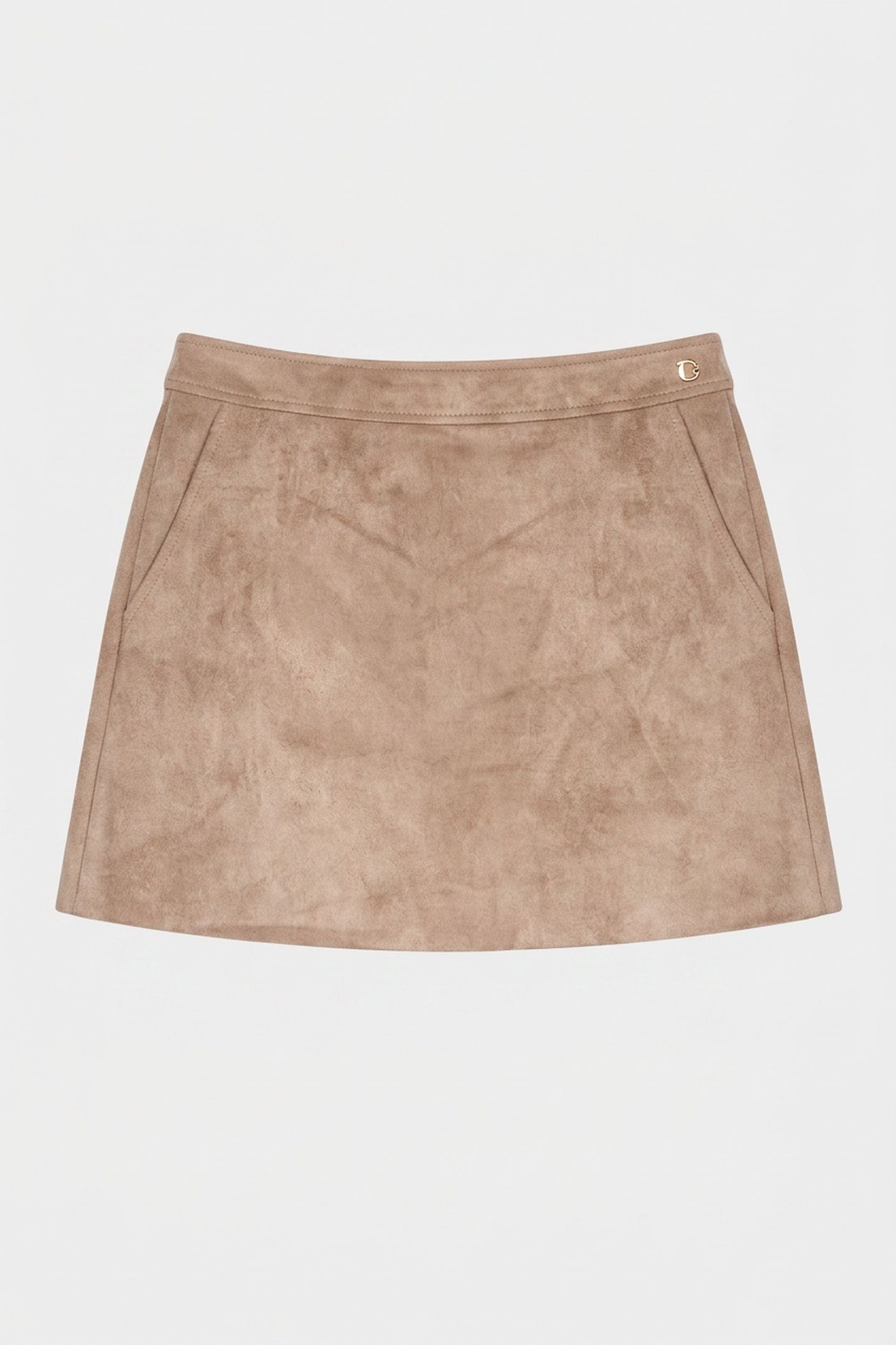 CAMRYN SUEDE SKIRT FOAMY TAUPE MULTI 4