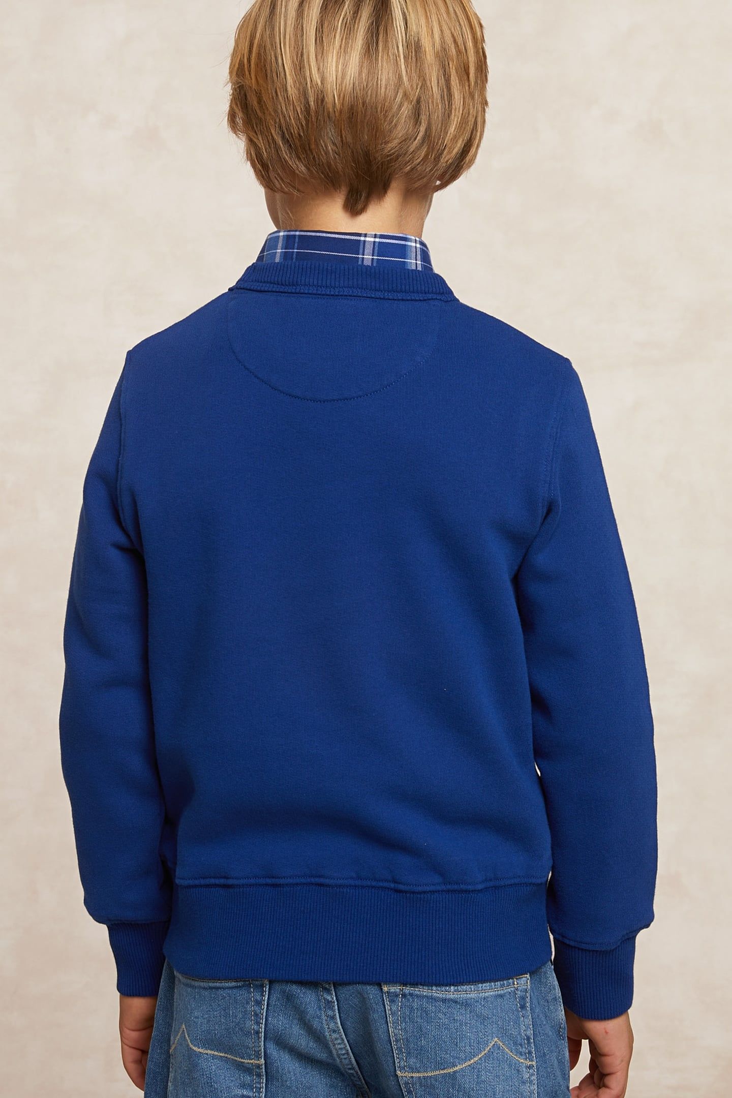 FANTASY FLEECE CREW NECK SWEATER BLUE BEARD 2