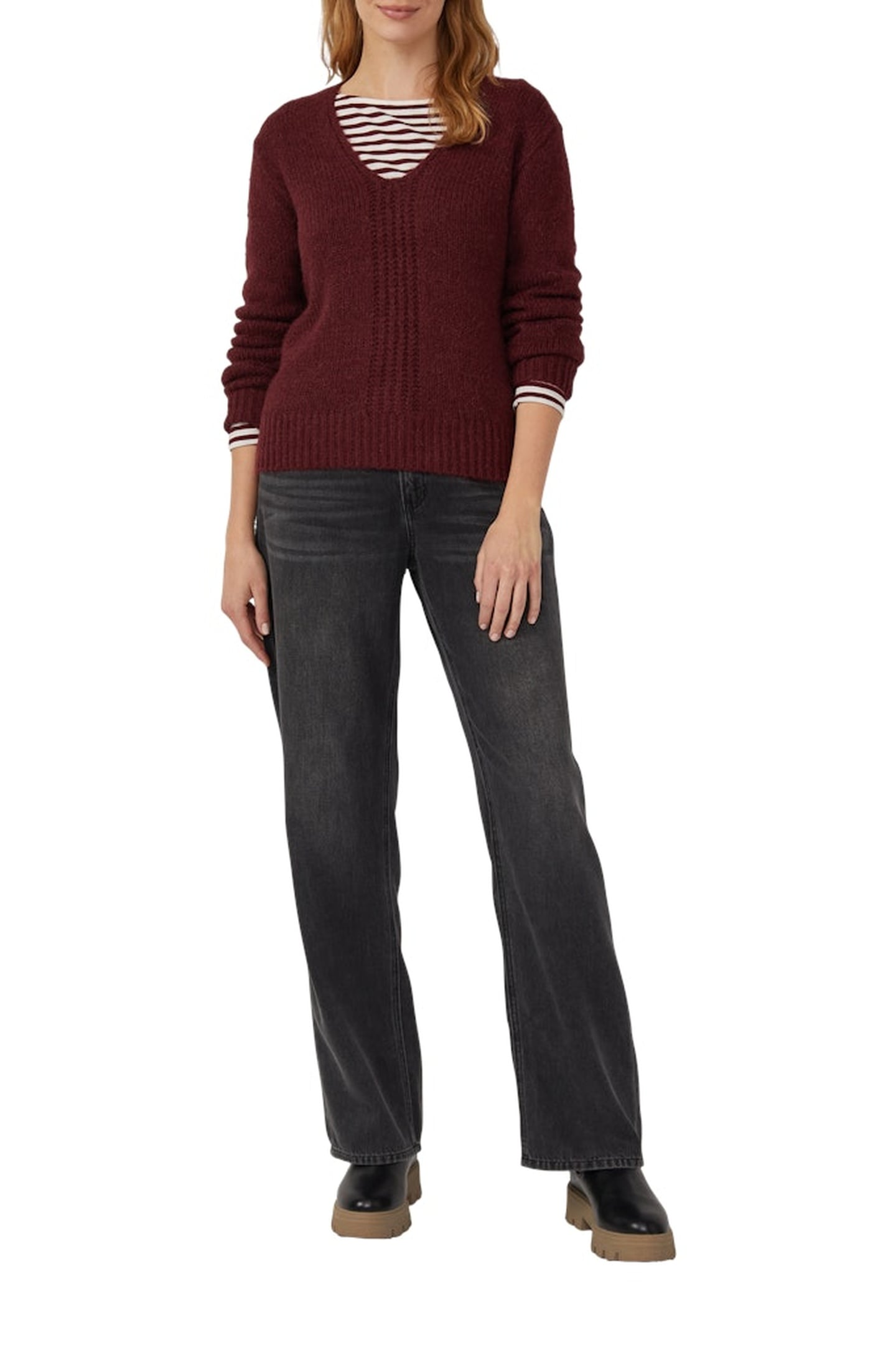 S.OLIVER PULLOVER BURGUNDY 2