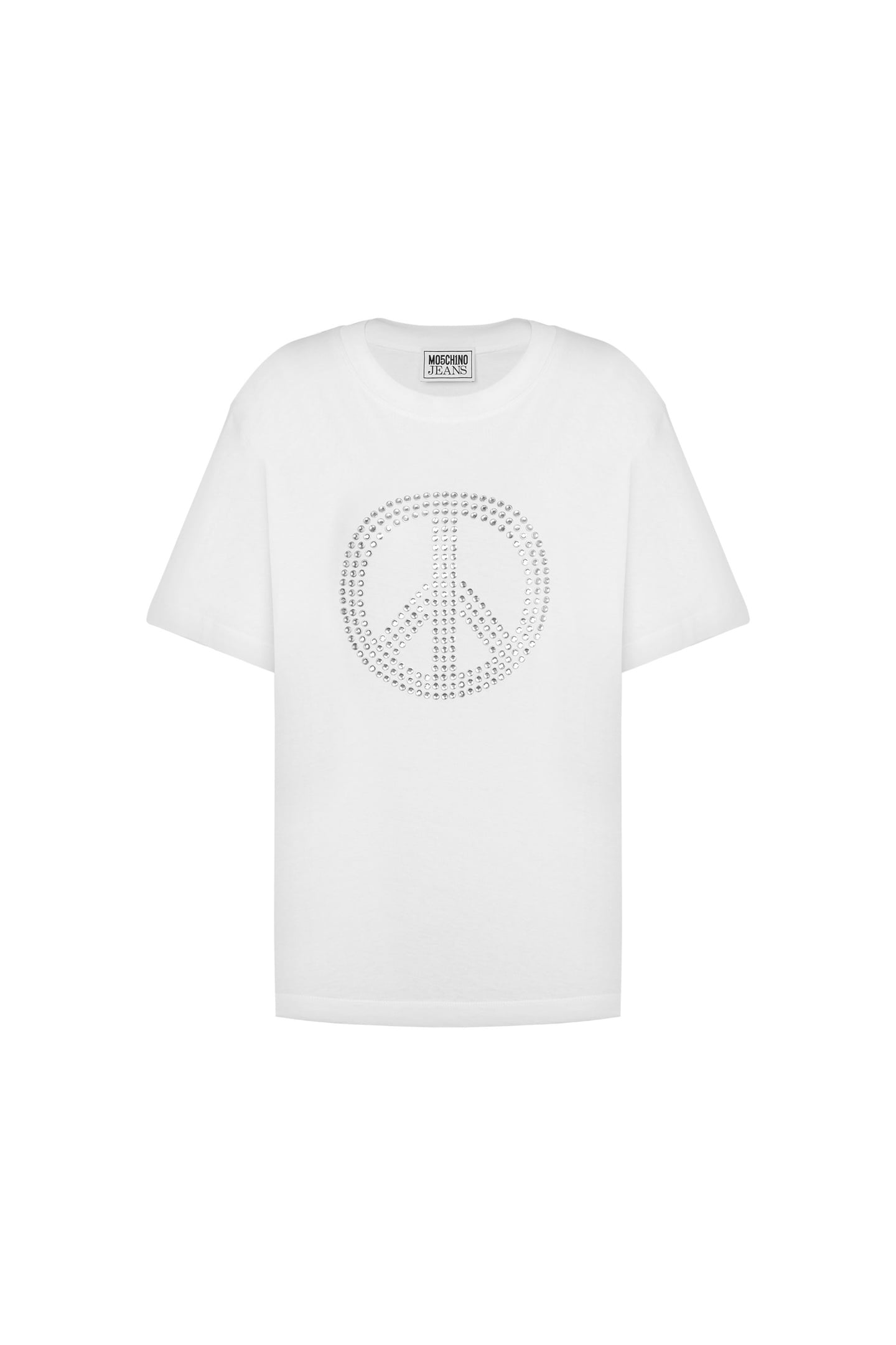 T-SHIRT IN JERSEY PEACE SYMBOL WHITE 3