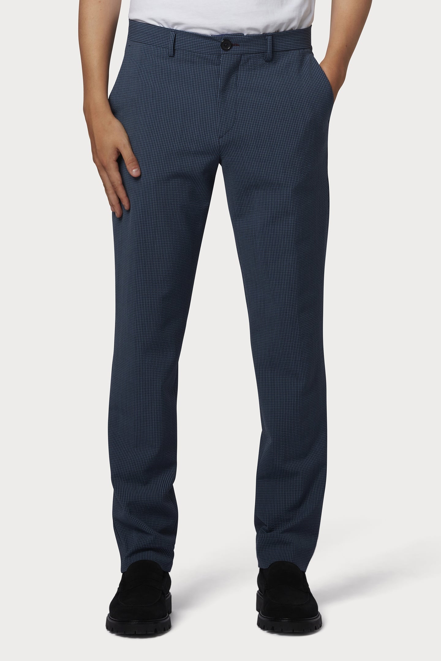 MENS CHINO MID FIT GREYISH BLUE 1