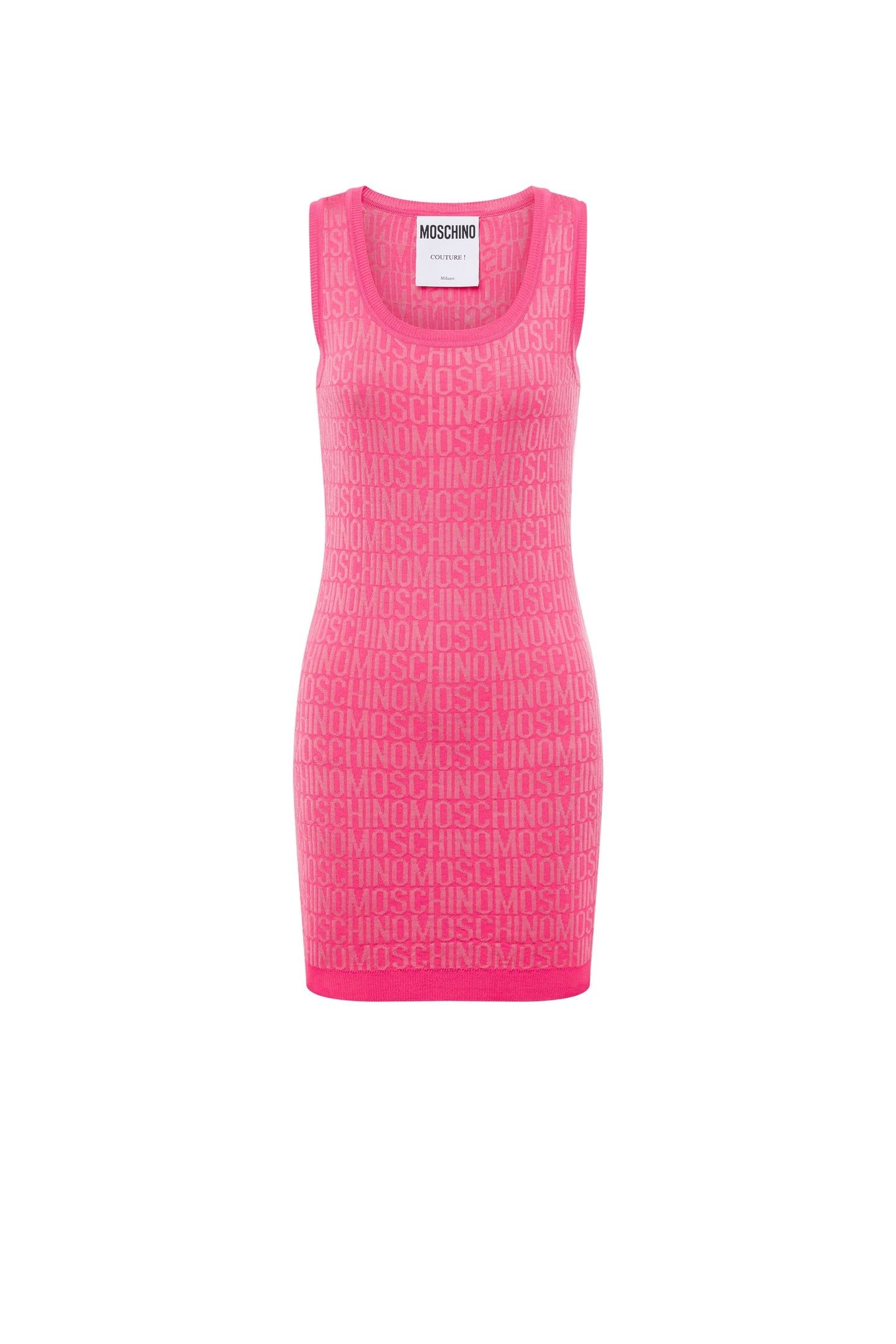 ALLOVER LOGO WOOL DRESS PINK 3