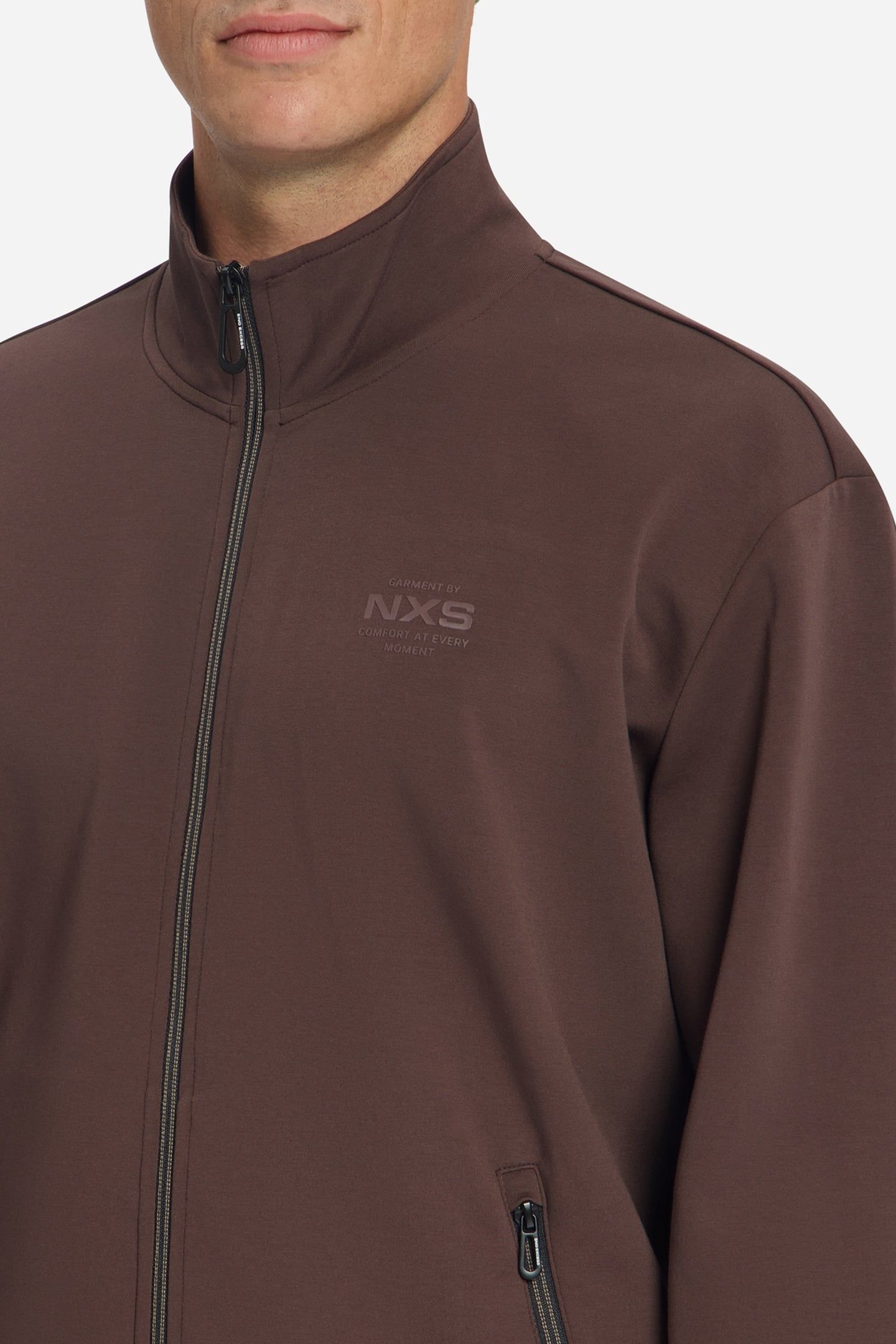 SWEATER FULL ZIP DARK BROWN 7