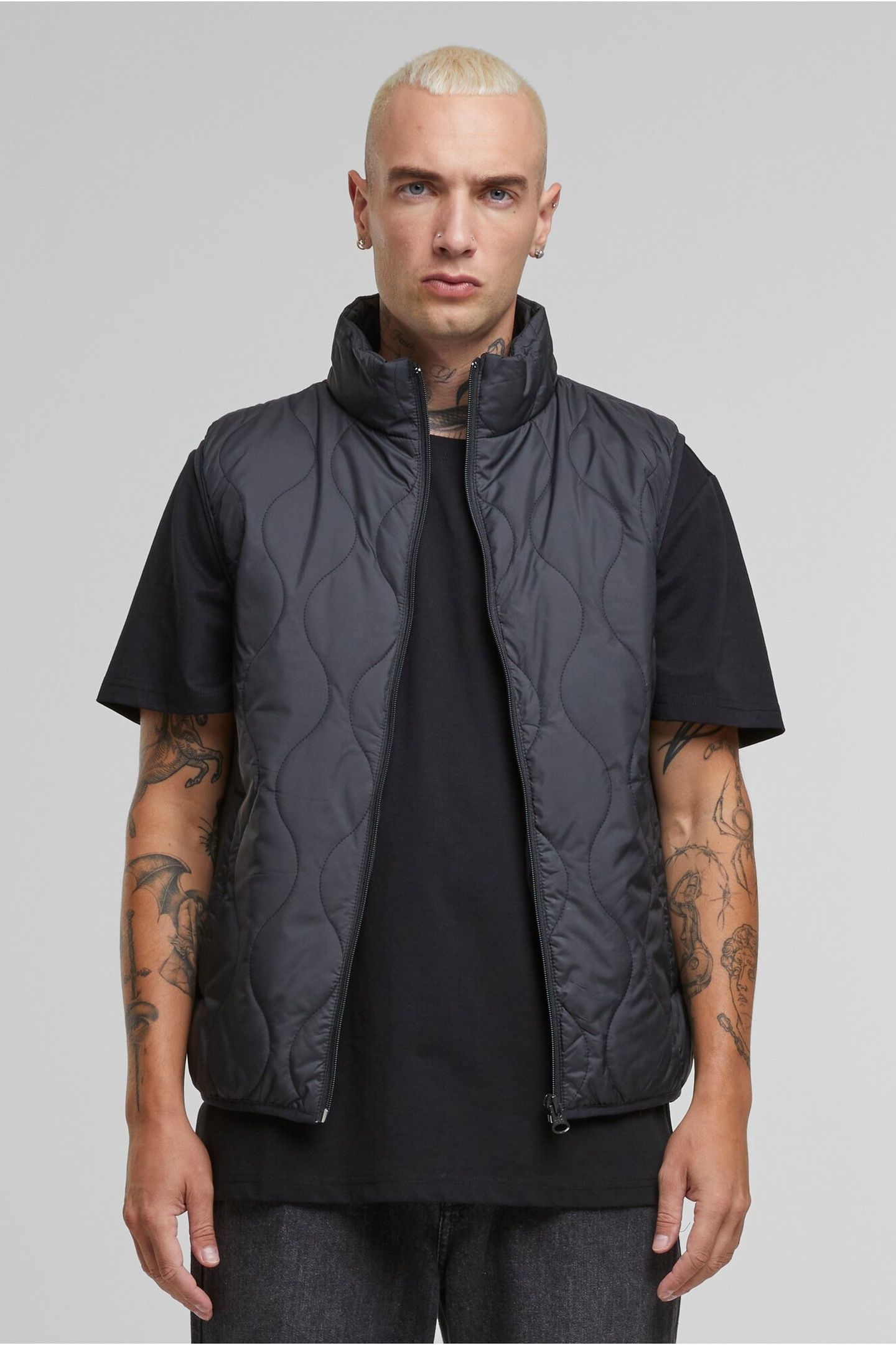 MENS SUPER LIGHT BUBBLE VEST BLACK 1