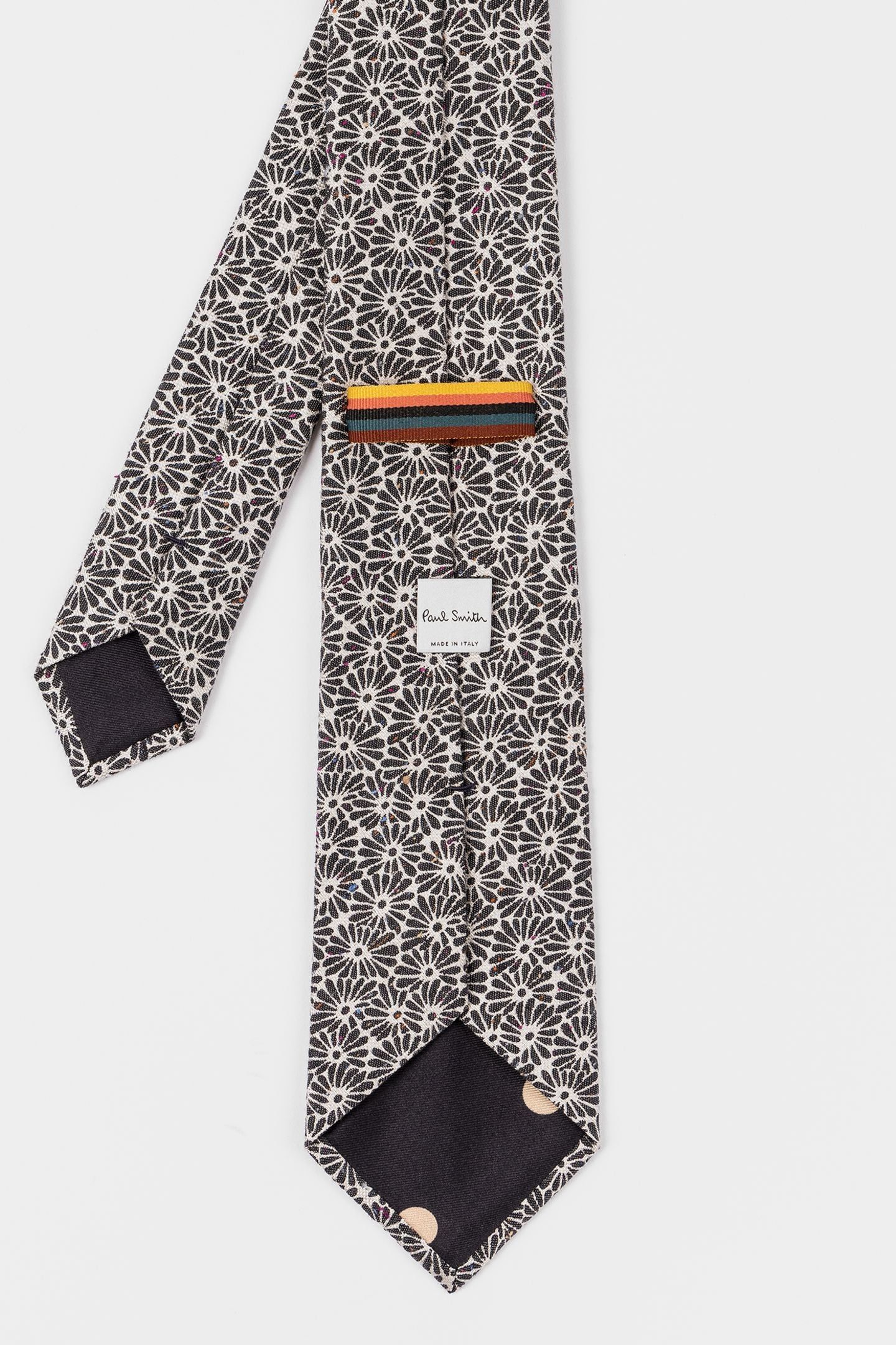 MEN TIE FLORAL FLECK BLACK 2