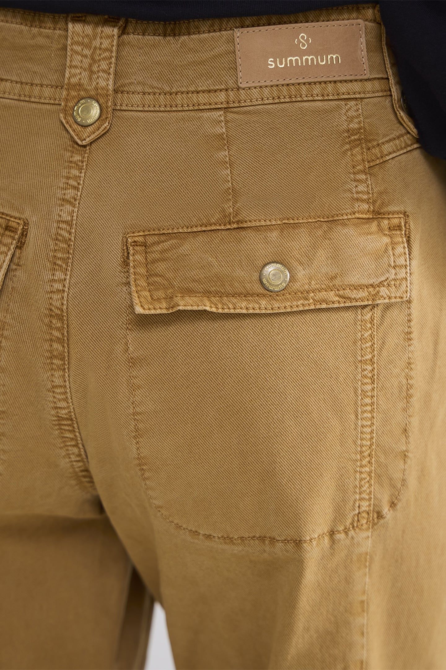 TAPERED FIT PANTS ROUGH TWILL CAMEL BROWN 4