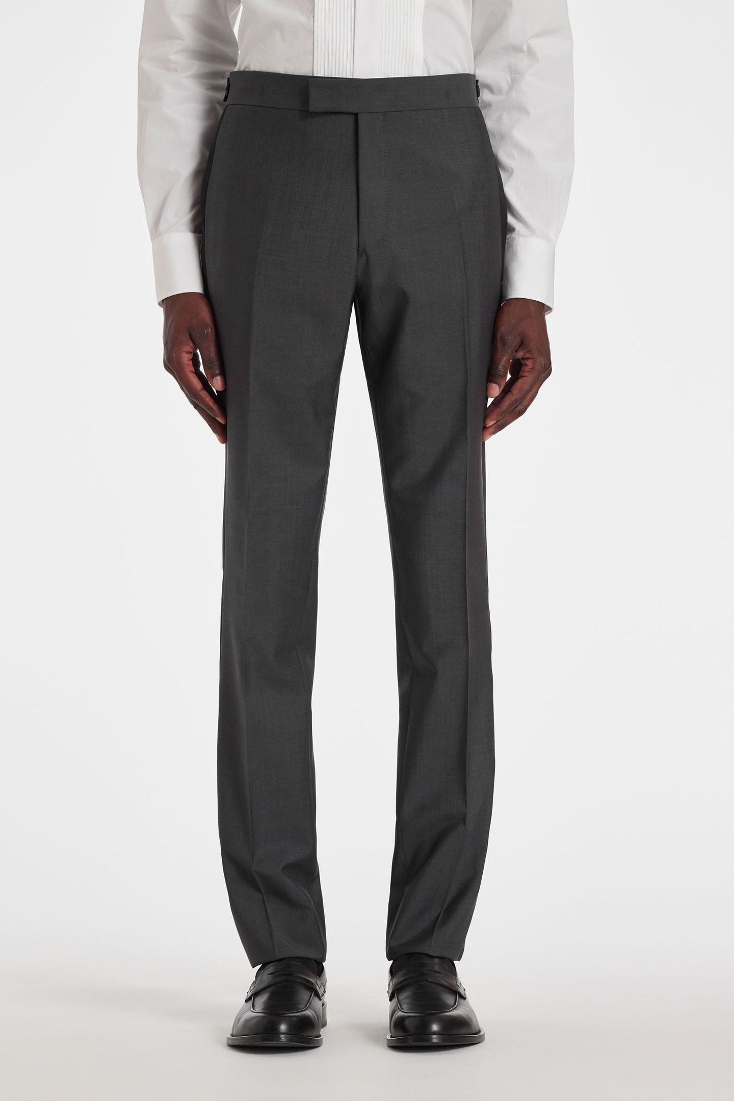MENS TAILORED FIT 1BTN EVENING SUIT SLATE 1