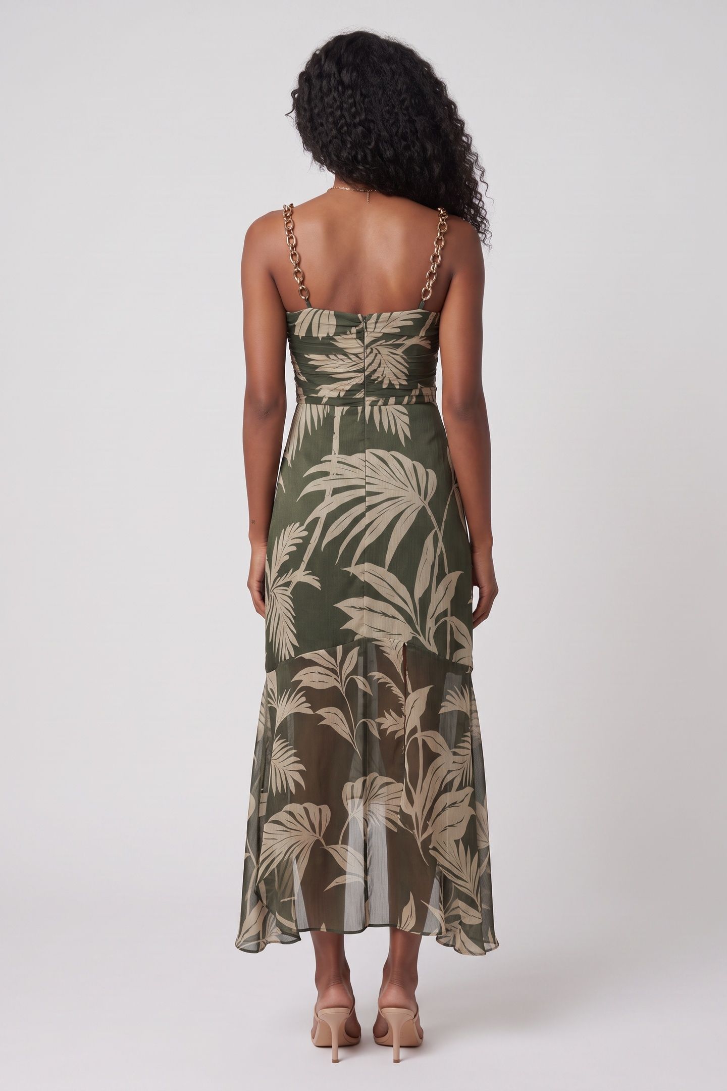 SL STACIE DRESS FOREST TROPICAL PRIN 2