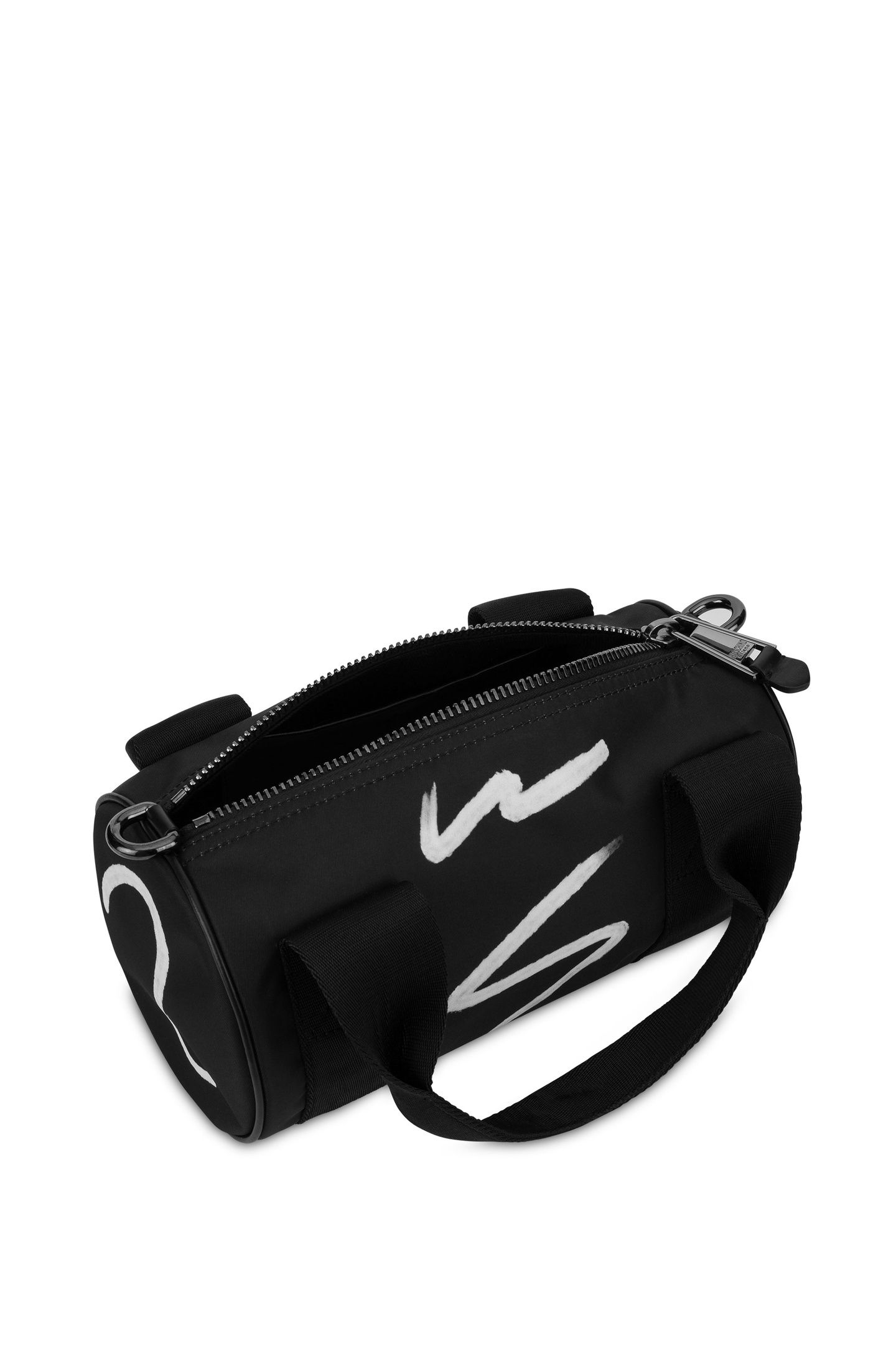 SHADOWS & SQUIGGLES MINI NYLON BAG BLACK 3