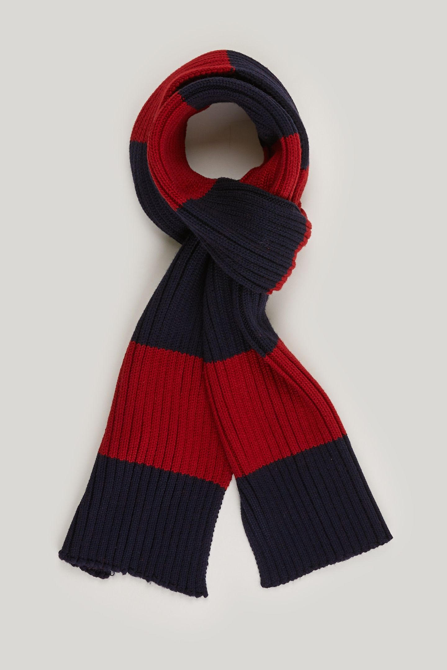 STRIPE RIB SCARF BLUE 1