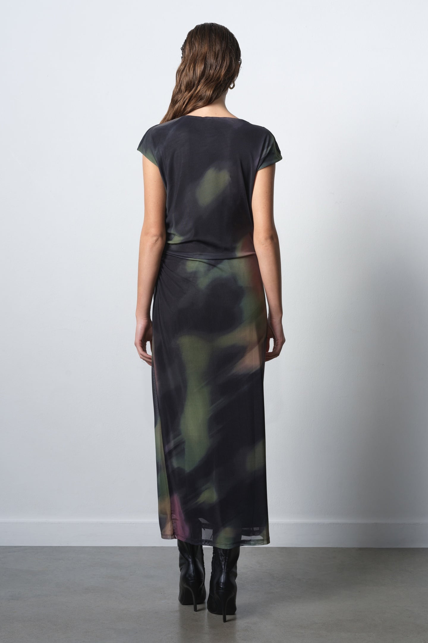 LARA TERISSA MESH DRESS LARA GREEN MULTI 2