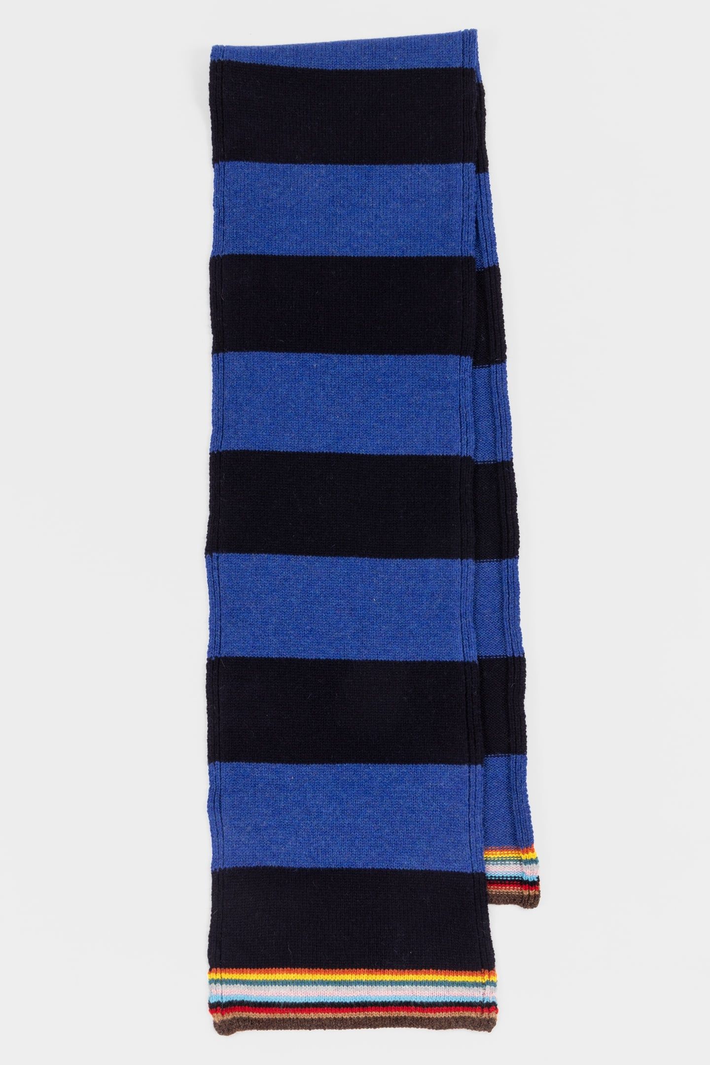 MEN SCARF SIG BLOCK STRPE NAVY 4