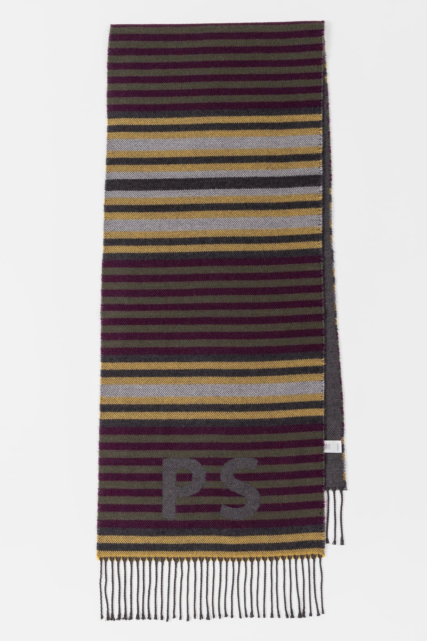MEN SCARF PS JERSEY STRP BLACK 1