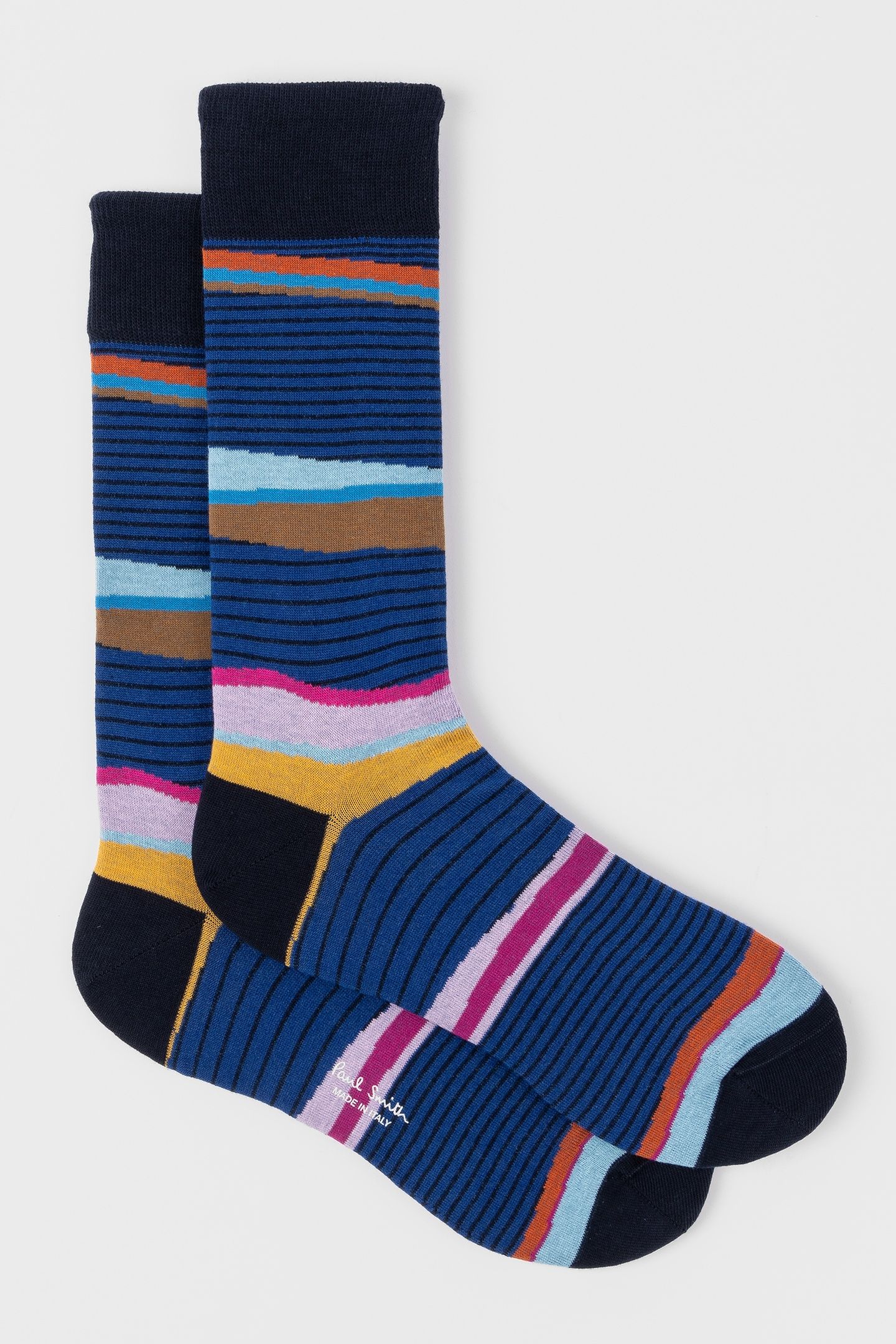 MEN SOCK ELI STRIPE NAVY 4