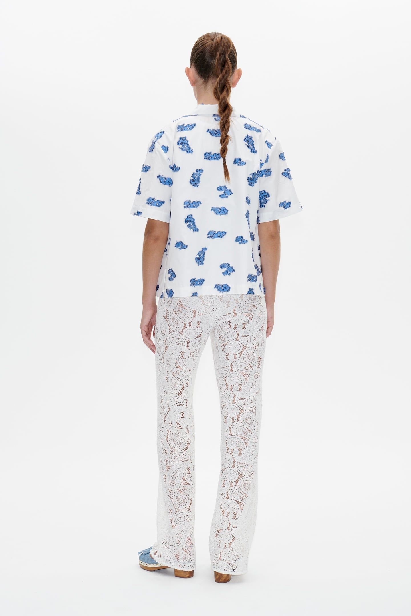 MALISSA SHIRT BLUE BOUQUET JACQUARD 2
