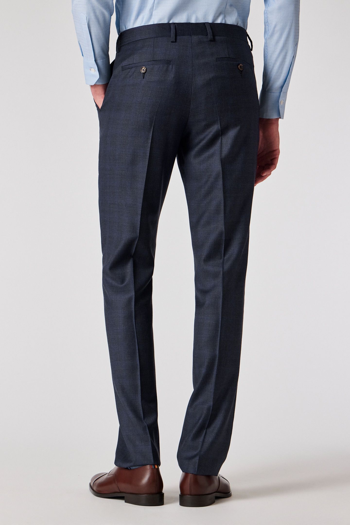 MENS TAILORED FIT 3PC 2 BUTTON SUIT VERY DARK NAVY 4